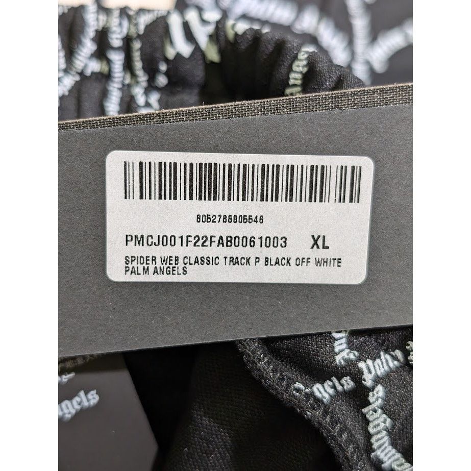 Palm Angels o1rshd1 Spider Web Classic Track Pant in Black Off White Size US 36 / EU 52 - 22 Thumbnail