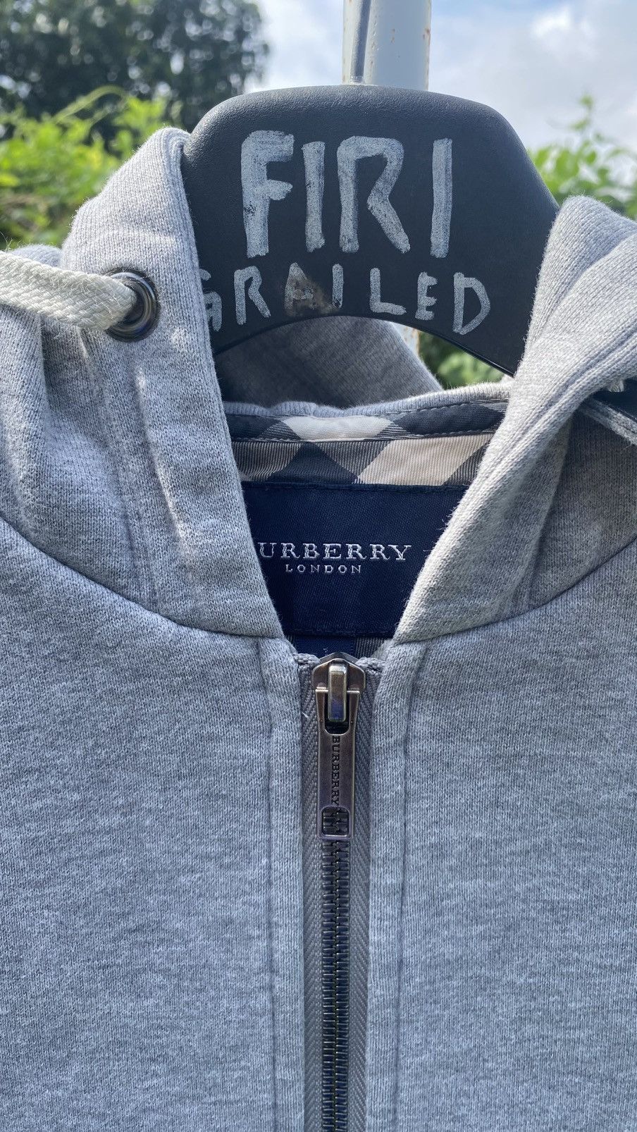 Burberry Grey Zipper Hoodie Size M / US 6-8 / IT 42-44 - 3 Thumbnail