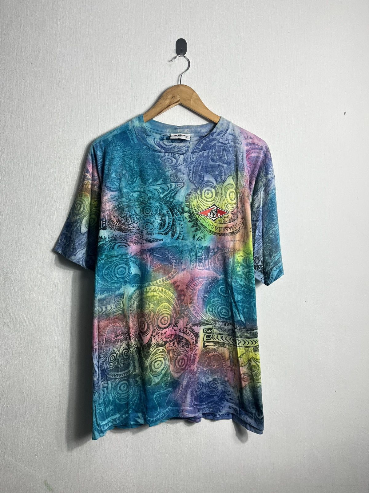 Vintage Vintage✅ Tie-Dye Bear Surf Rasta Size US L / EU 52-54 / 3 - 1 Thumbnail