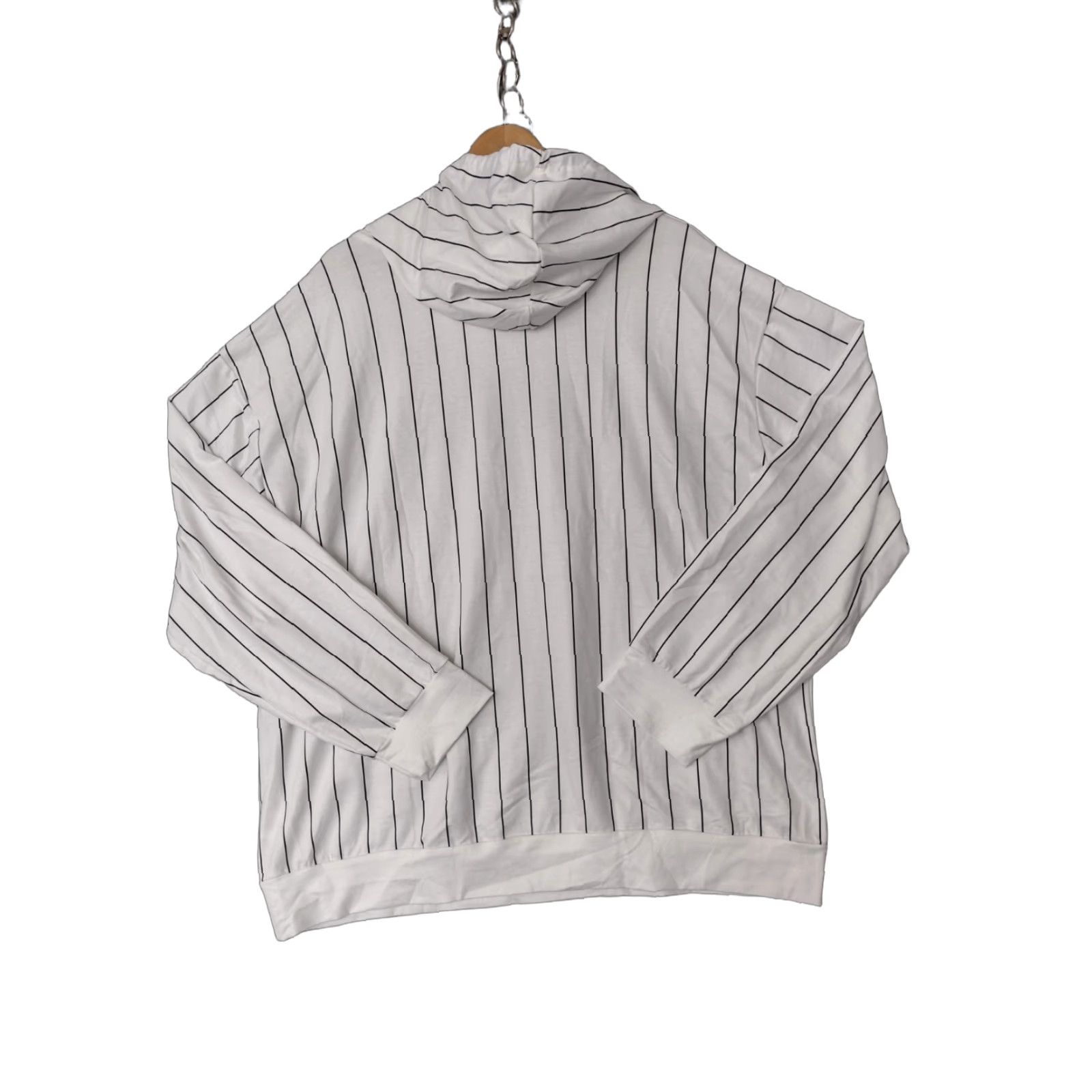 Shein Shein Men Hoodie Adult 3XL White/Black Striped California Drawstring Logo Graphic 80s 90s Retro Size US XXL / EU 58 / 5 - 1 Thumbnail