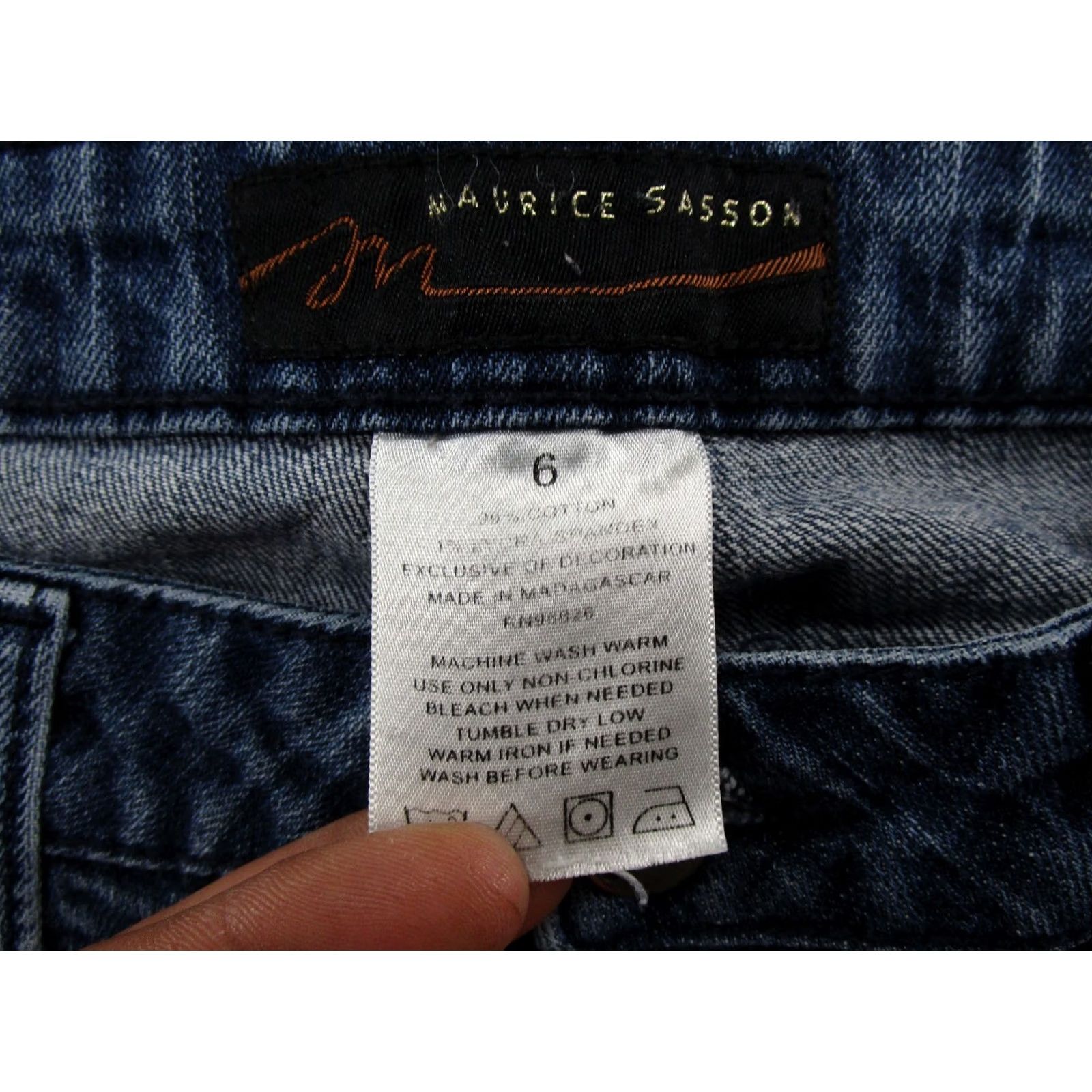 Vintage VINTAGE Maurice Sasson Blue Denim Jeans Size 6 Straight Leg Embroidered Denim Jeans - Womens Regular 5-Pocket Design Blue 90s Style Jeans Men? Size 28" / US 6 / IT 42 - 3 Thumbnail