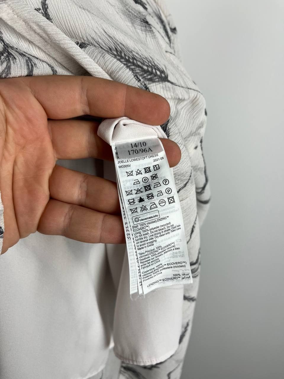Allsaints AllSaints Joelle Lowestoft Maxi Dress White Wheat Print Size L / US 10 / IT 46 - 9 Thumbnail