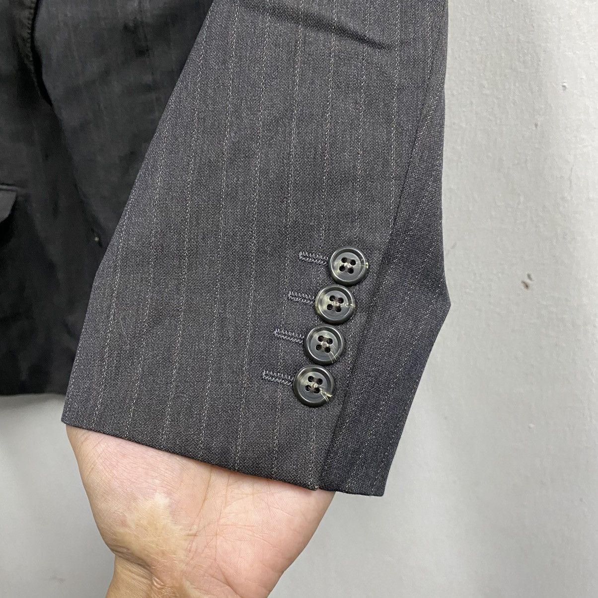 Givenchy Vintage Givenchy Monsieur Pinstripe Blazer Jacket 38R-40R Size 38R - 9 Thumbnail