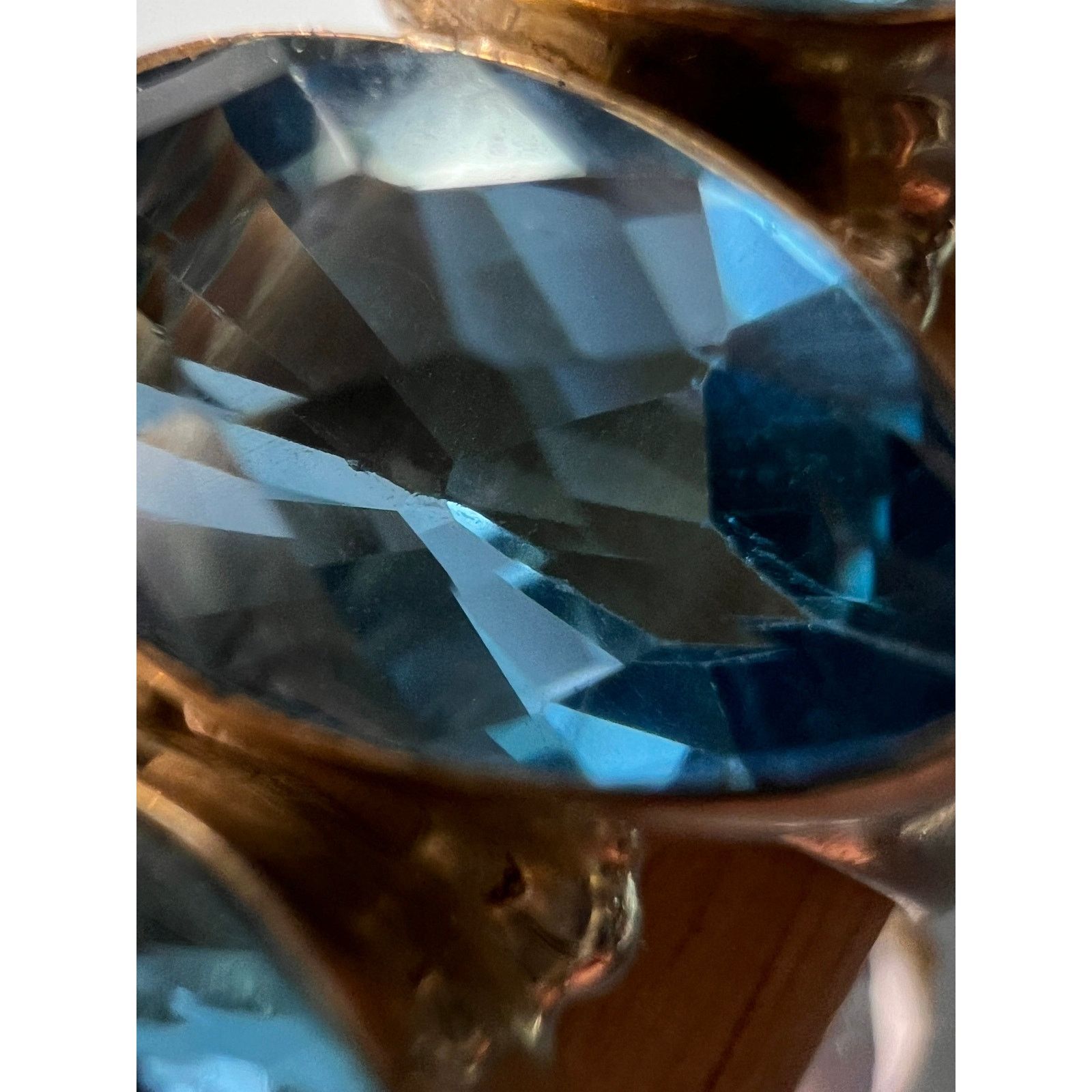 Other NEW WT Blue topaz triple stone sterling silver ring size 6 Size ONE SIZE - 4 Thumbnail