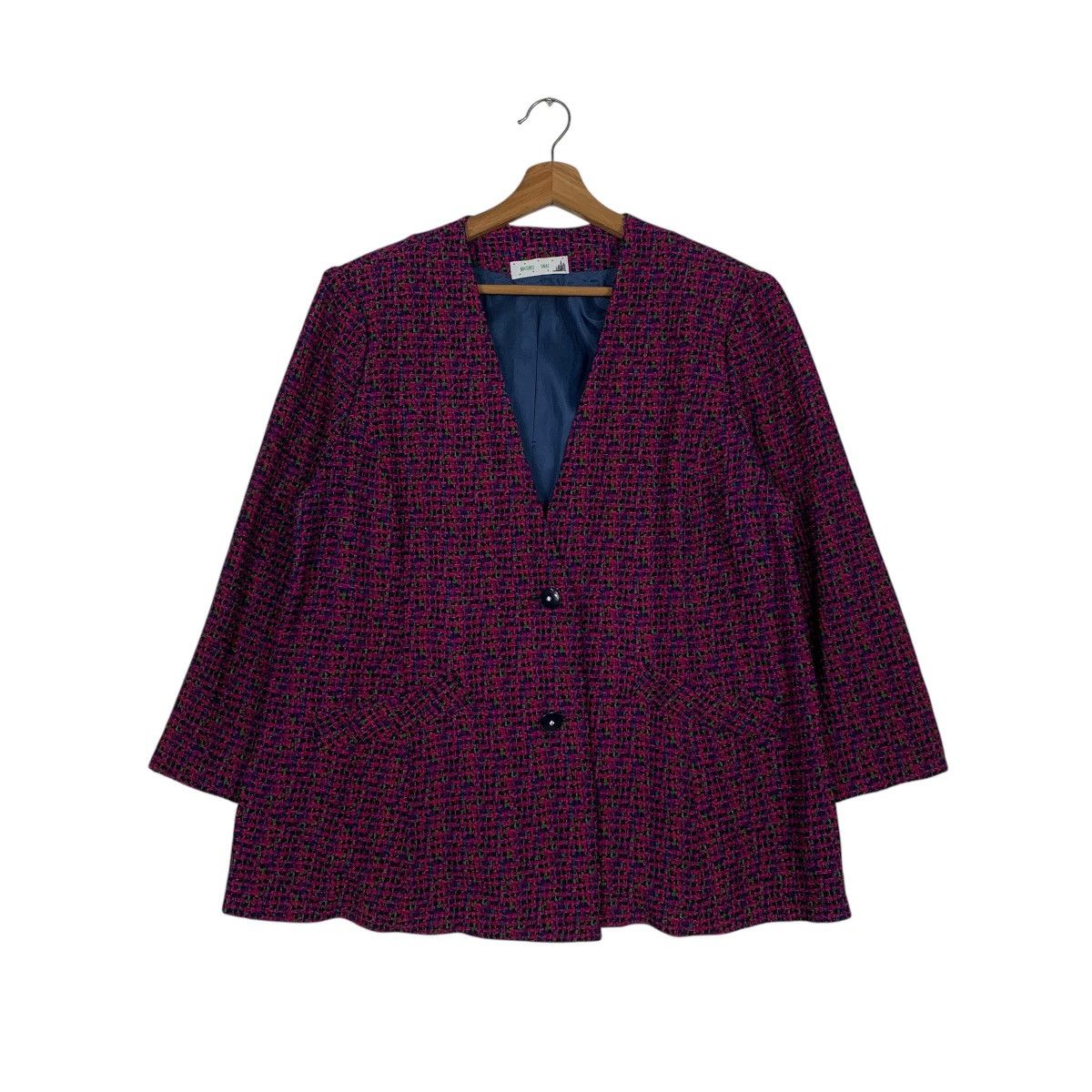 Japanese Brand Japanese Designer Masuko Iwai Women Tweed Jacket Size M / US 6-8 / IT 42-44 - 1 Thumbnail