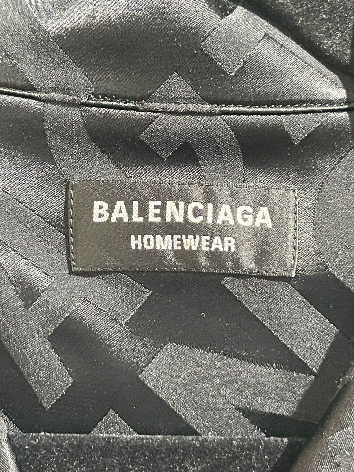 Balenciaga Balenciaga “Slant Monogram Print” Button-Down Shirt Size US XL / EU 56 / 4 - 4 Thumbnail