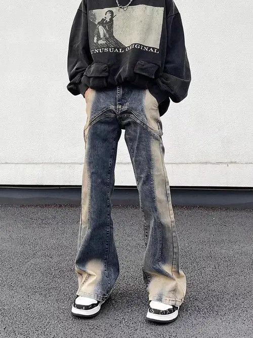 Jean Vintage washed distressed patchwork jeans Size US 30 / EU 46 - 5 Thumbnail