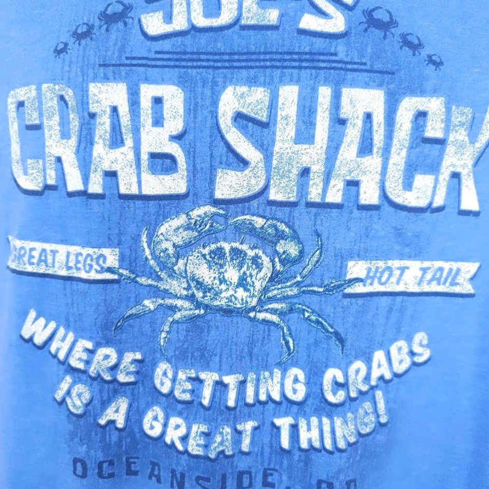 Vintage Joes Crab Shack T Shirt Mens Size Medium Blue Great Legs Hot Tail Oceanside T Shirt Mens Blue Deer? Size US M / EU 48-50 / 2 - 3 Thumbnail