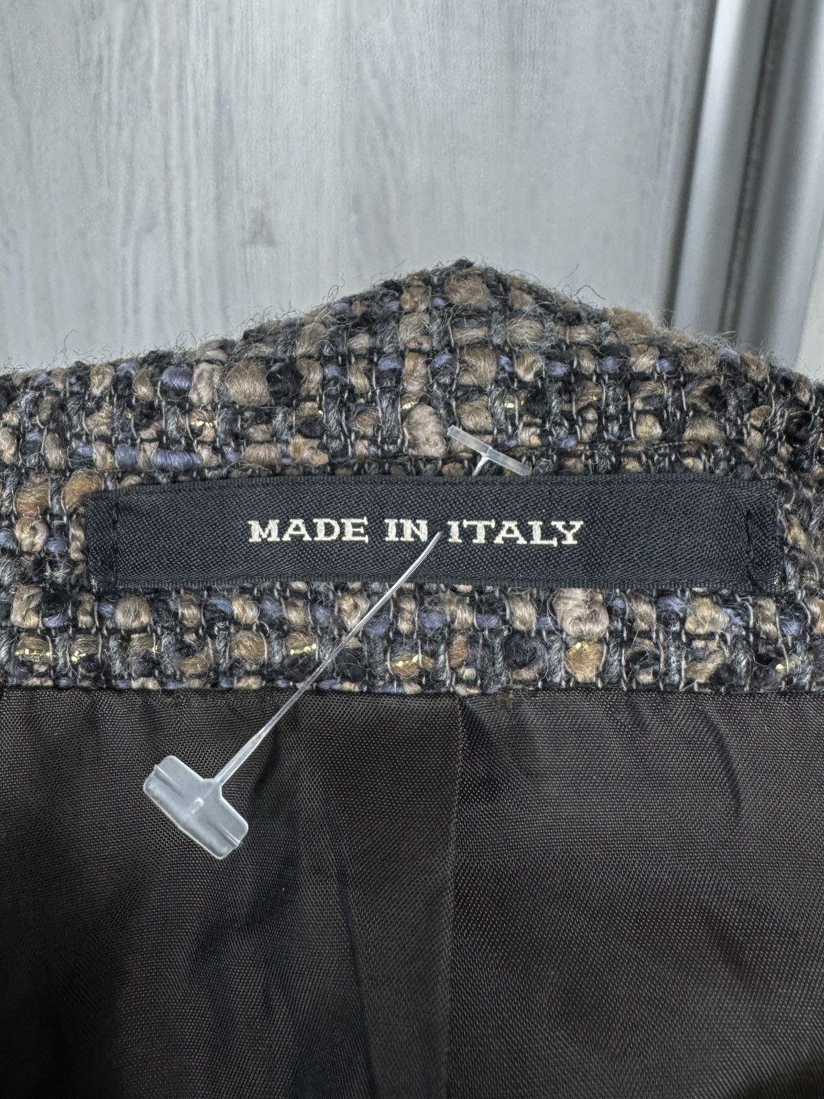Tagliatore Tagliatore 0205 tweed wool blend metal button unlined blazer Size M / US 6-8 / IT 42-44 - 10 Thumbnail
