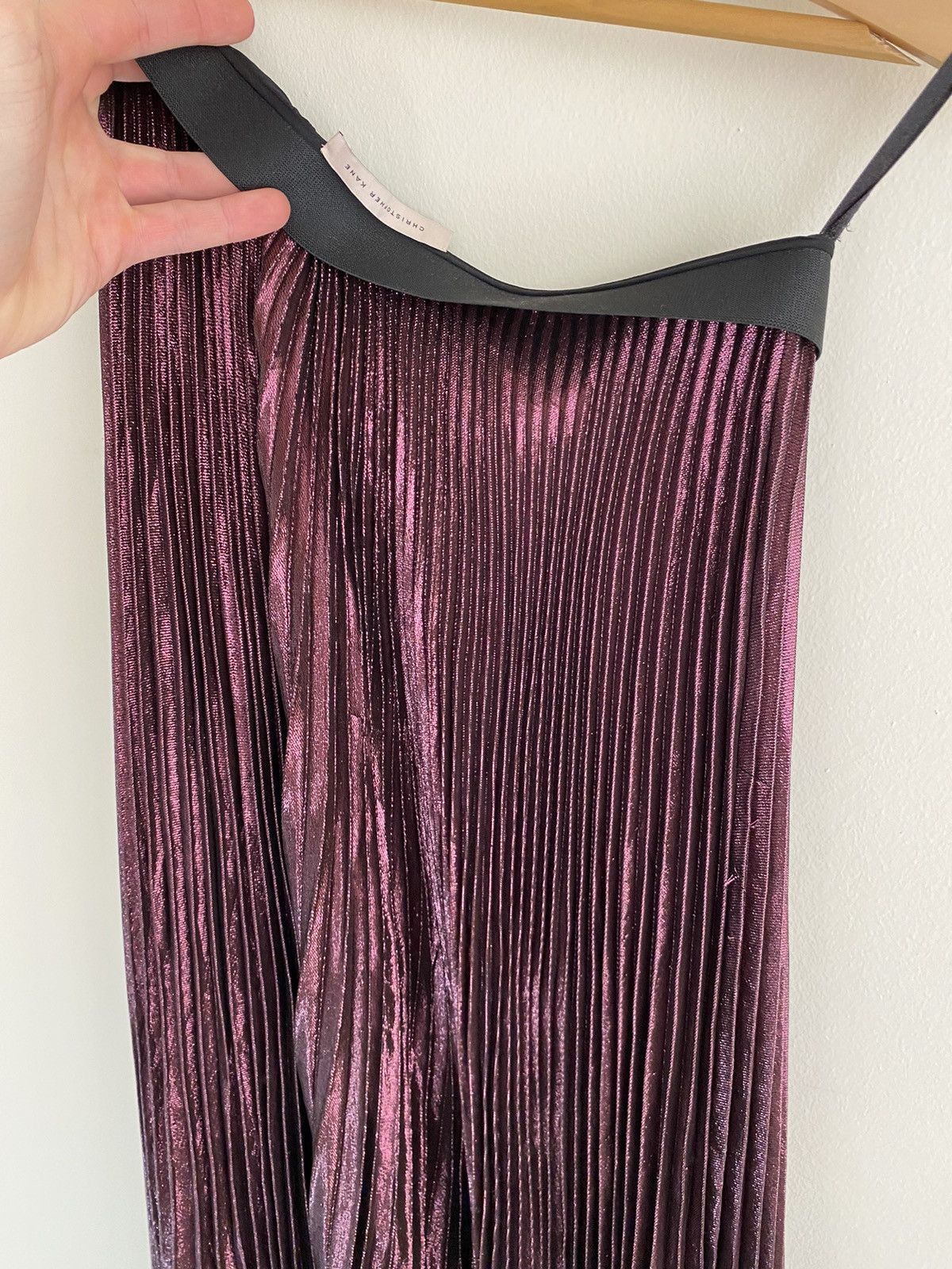 Christopher Kane Christopher Kane Pleated Lamé Maxi Skirt Size 28" / US 6 / IT 42 - 22 Thumbnail