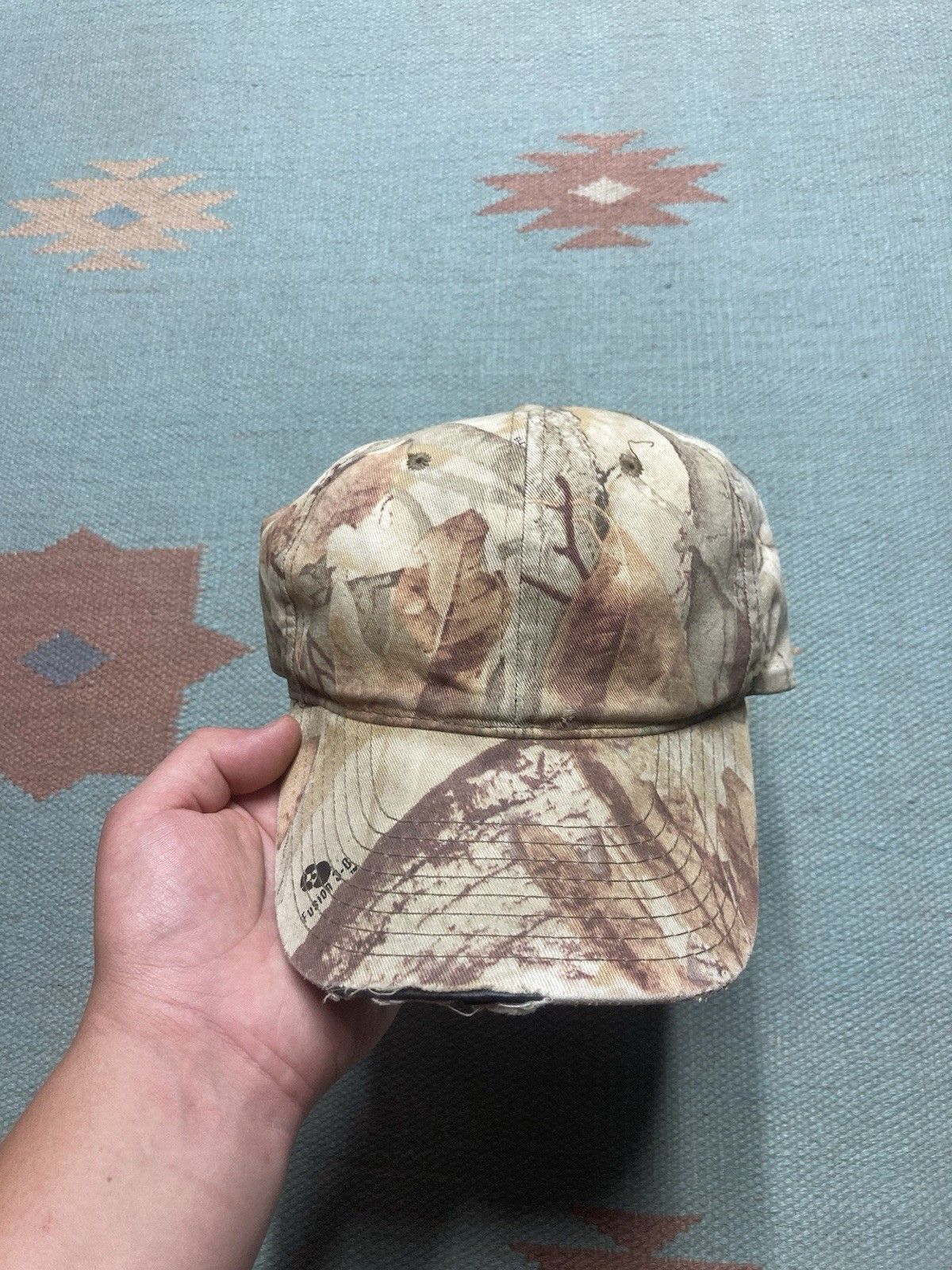 Vintage Vtg SnapBack hat camo fusion 3D camouflage distress hunting Size ONE SIZE - 2 Thumbnail