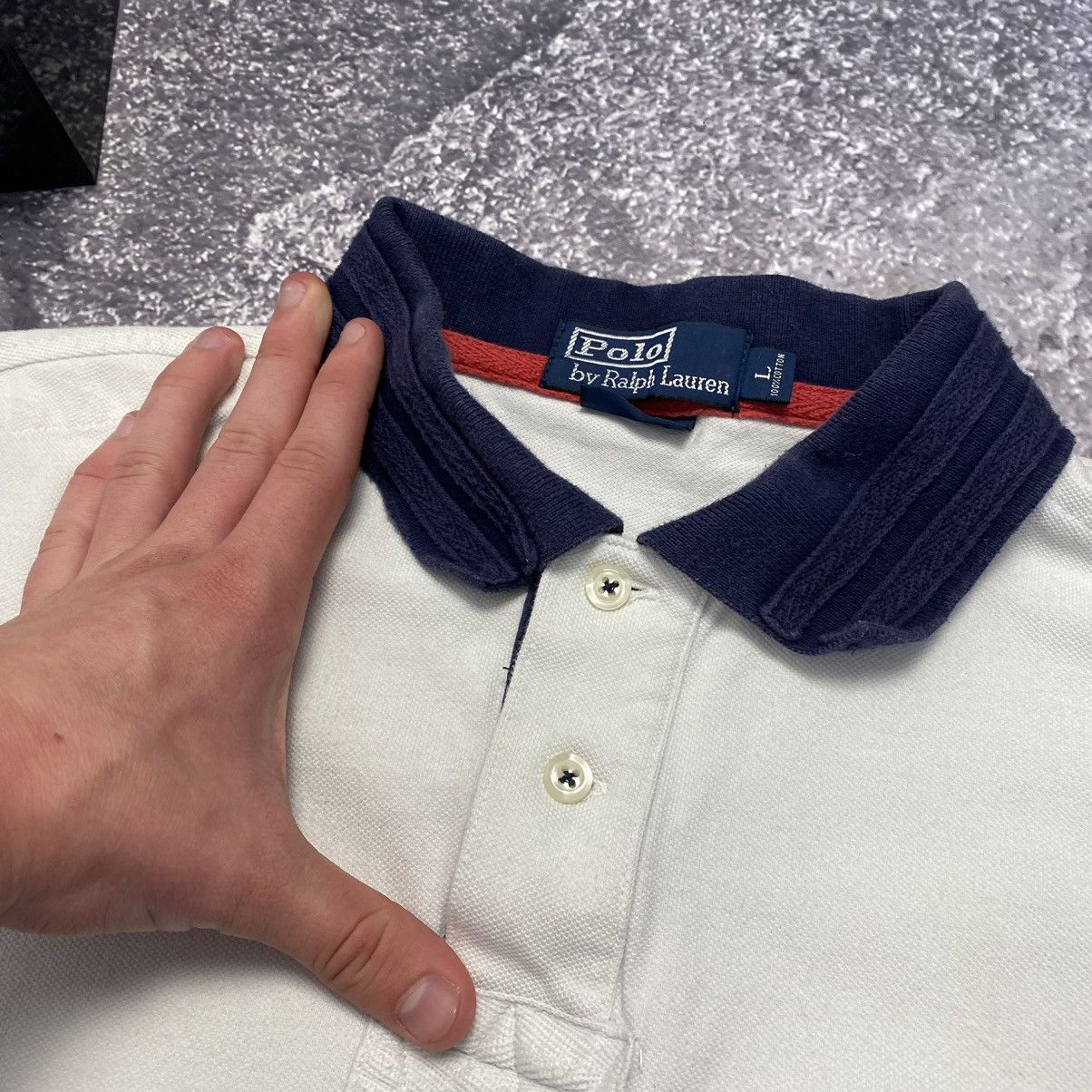 Vintage Vintage Polo Ralph Lauren Big Logo hype y2k polo Size US L / EU 52-54 / 3 - 10 Thumbnail