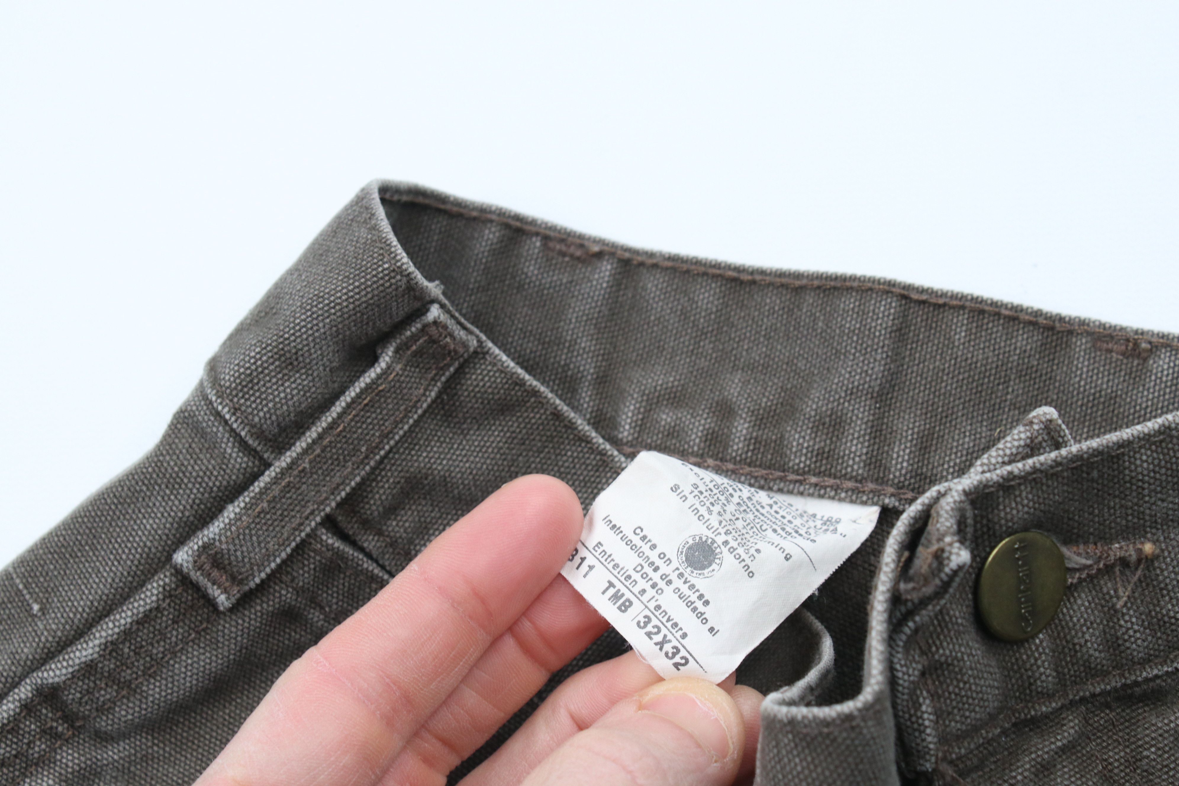 Carhartt × Vintage Vintage Carhartt Loose Fit Washed Duck Pants Timber Brown Size US 32 / EU 48 - 7 Thumbnail