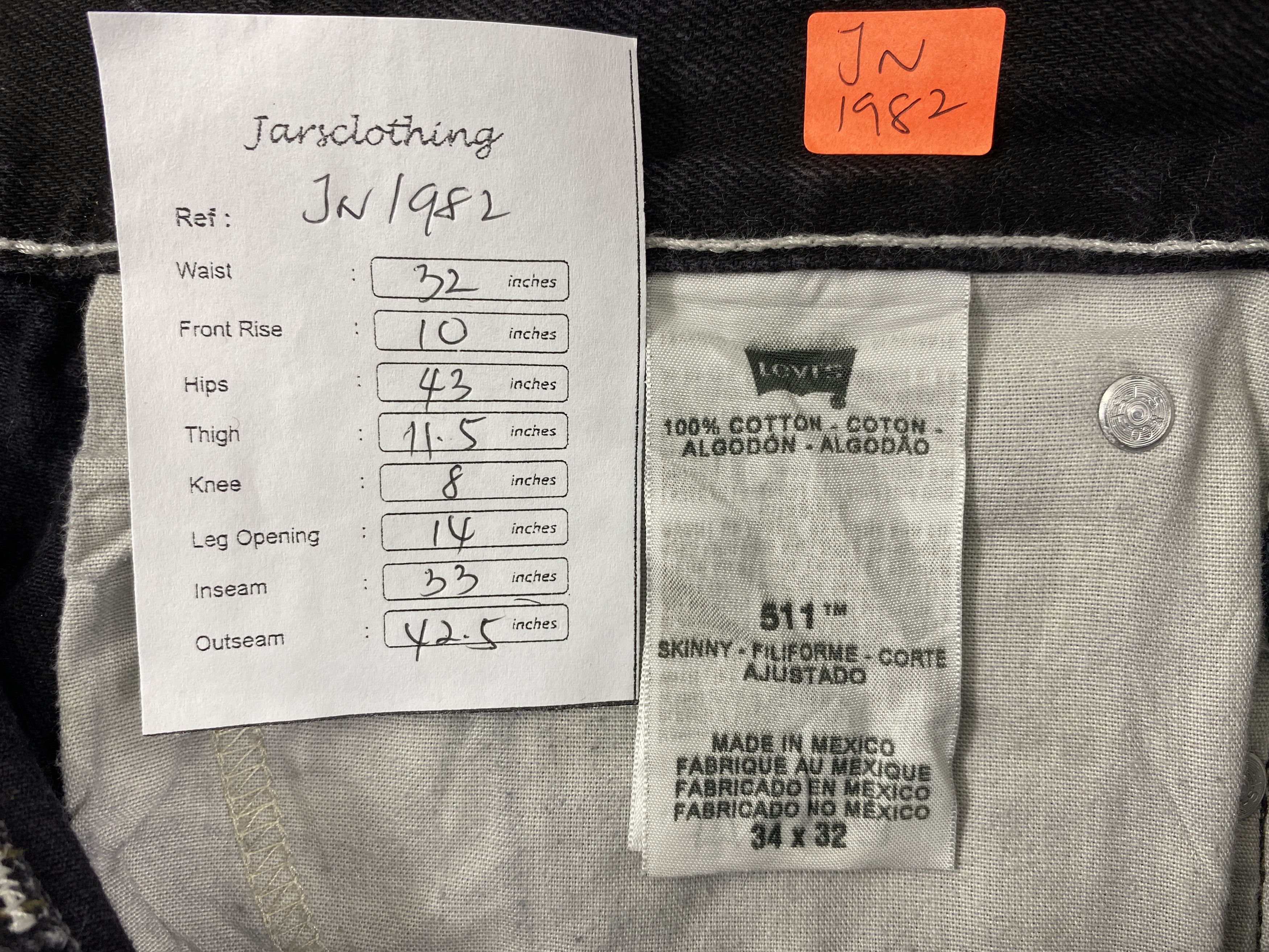 Levi's Distressed Black Vintage Levi's 511 32x33 Denim -JN1982 Size US 32 / EU 48 - 8 Thumbnail