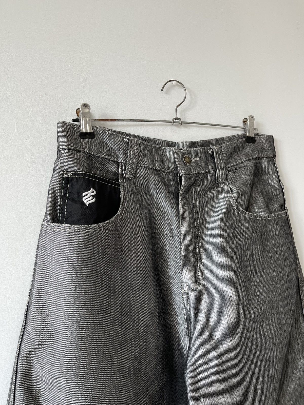 Rocawear Crazy Vintage Y2k ROCAWEAR Metalic Hip Hop 90's Pants Jeans Size US 30 / EU 46 - 12 Thumbnail