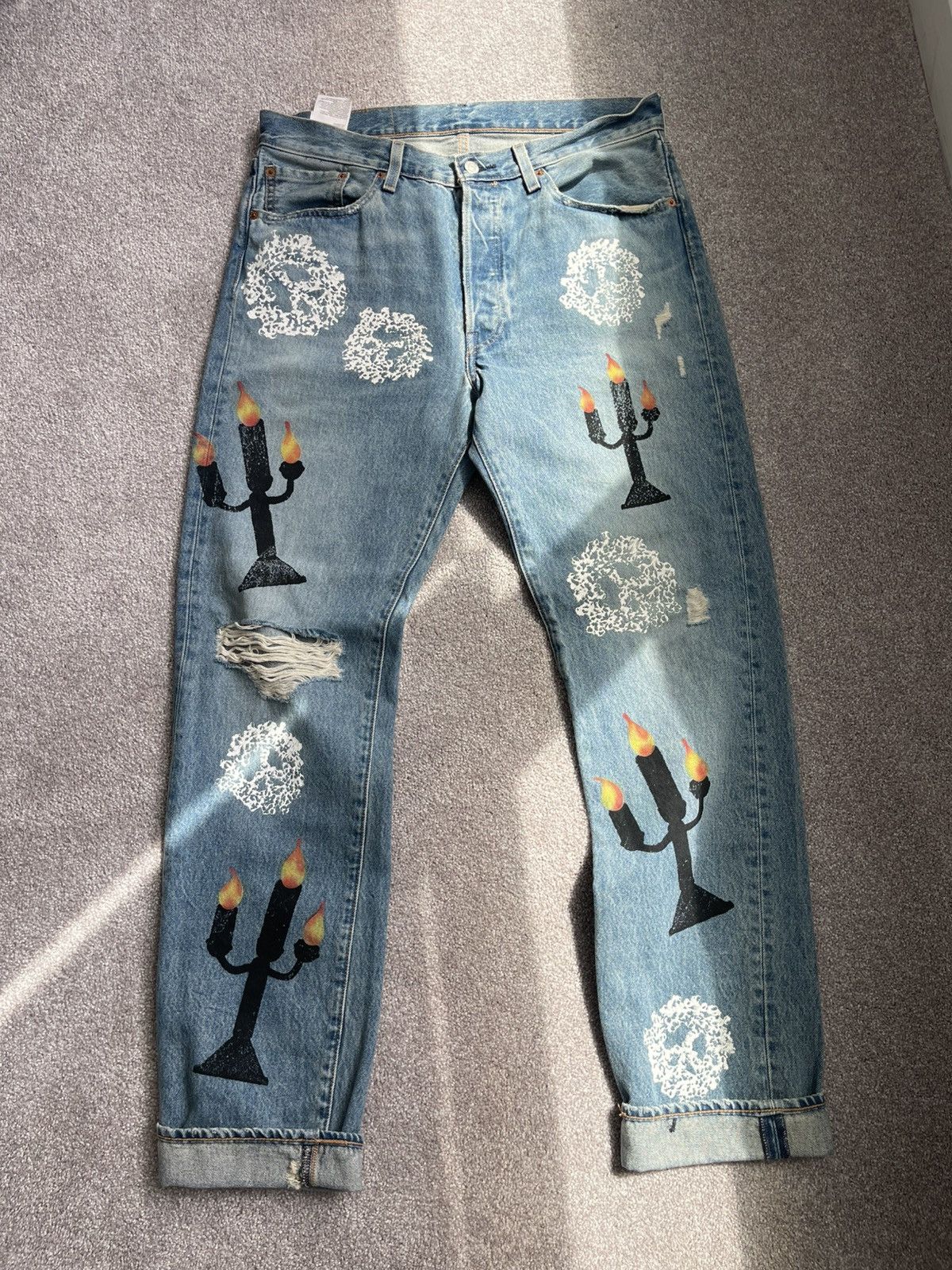 DENIM TEARS × Virgil Abloh DENIM TEARS x VIRGIL ABLOH “MESSAGE IN A TEAR” Size US 34 / EU 50 - 1 Thumbnail