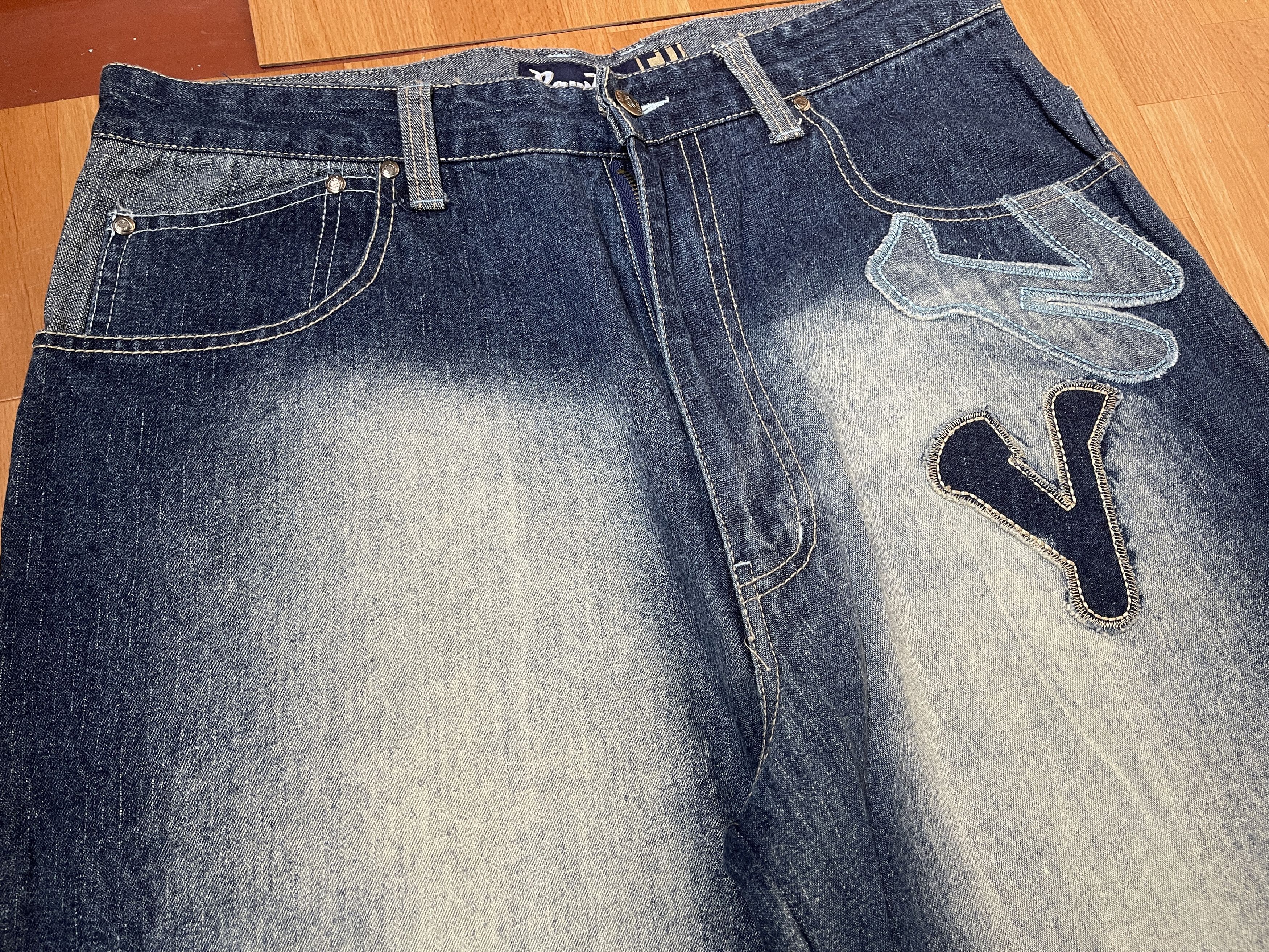 Other Raw Blue jeans, Bronx Brooklyn, vintage baggy 90s hip hop 36 Size US 36 / EU 52 - 12 Thumbnail