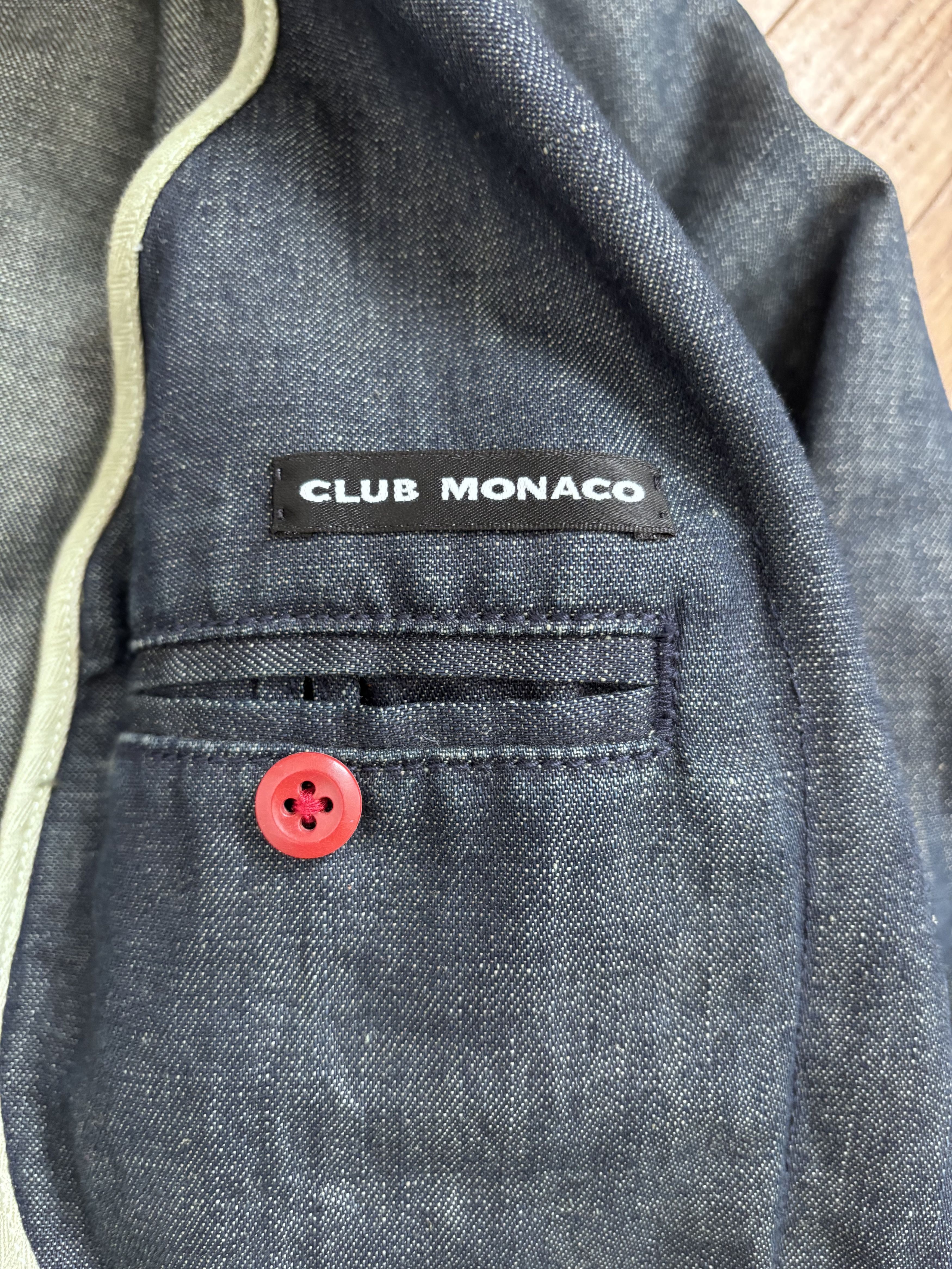 Club Monaco Vintage Denim Blazer with Detailing Size S / US 4 / IT 40 - 3 Thumbnail