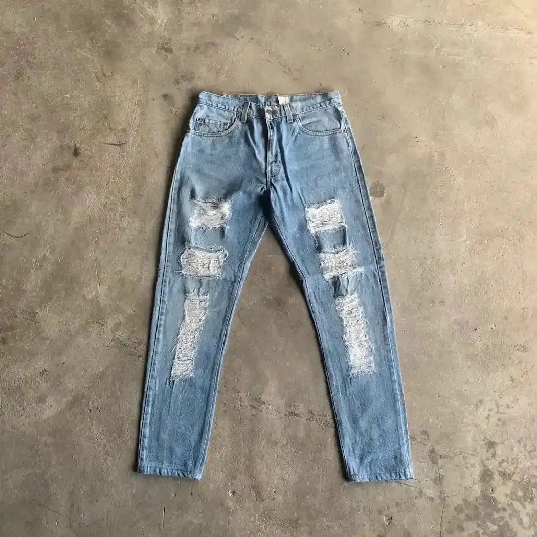 Levi's DESTROYED!VTG LEVI’S 550 JEAN LEVIS DENIM RELAXED FIT PANTS Size US 30 / EU 46 - 3 Thumbnail
