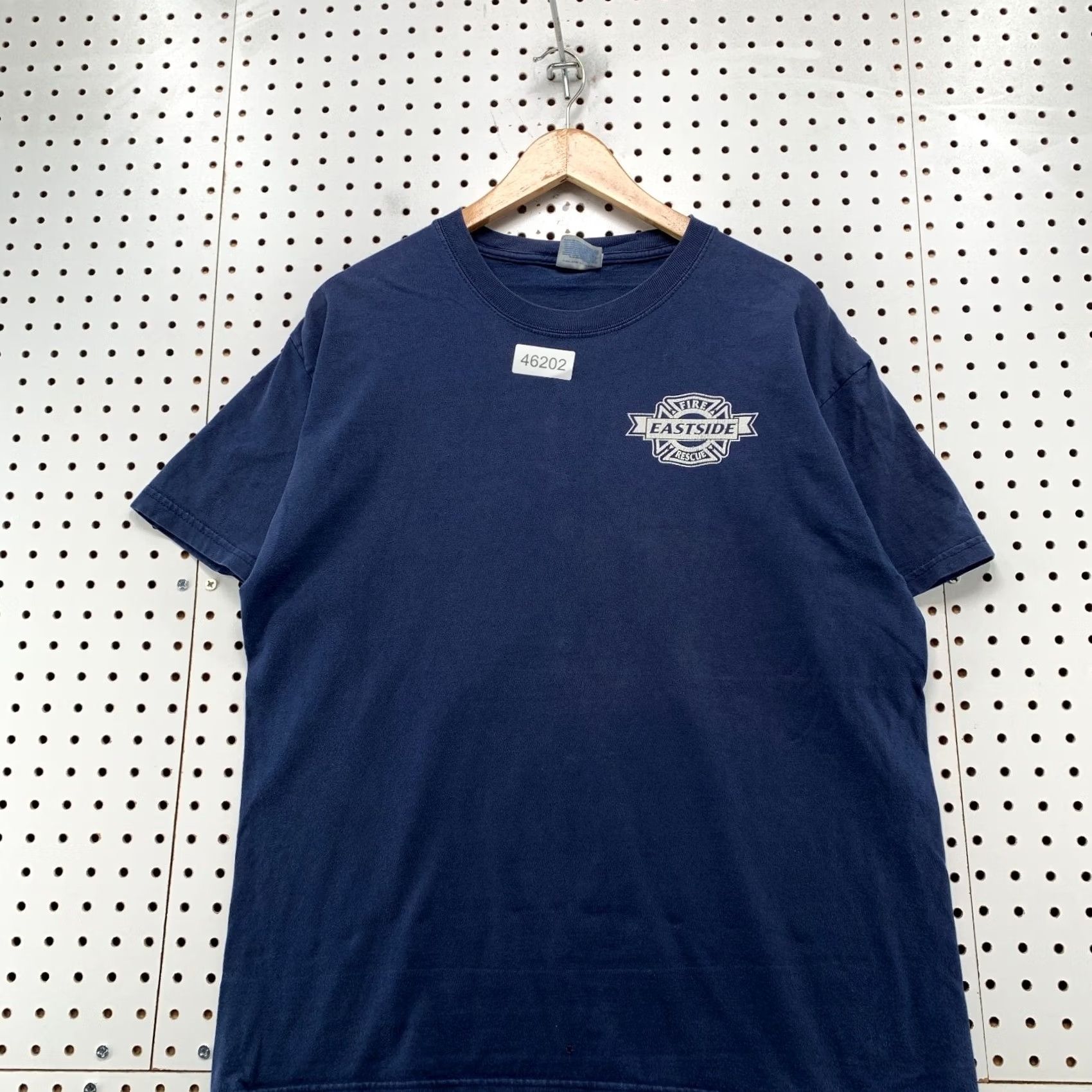 Hanes Vintage Eastside Fire Rescue Shirt Mens Large Navy Blue USA Fire Department FIre Department USA Shirt Size US L / EU 52-54 / 3 - 3 Thumbnail