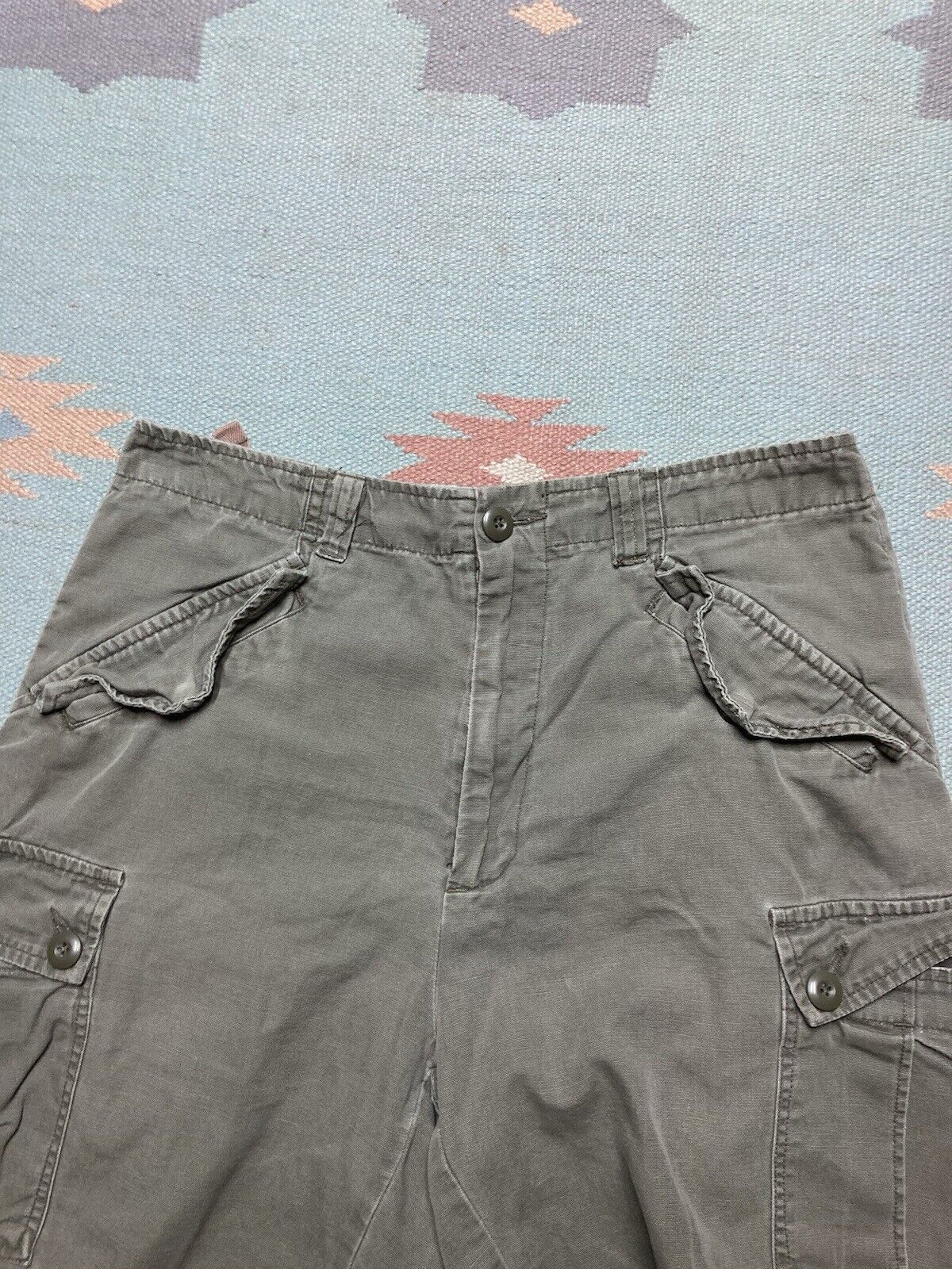 American Eagle Outfitters × Vintage y2k American eagle cargo shorts baggy skate military army 33 Size US 33 - 5 Thumbnail