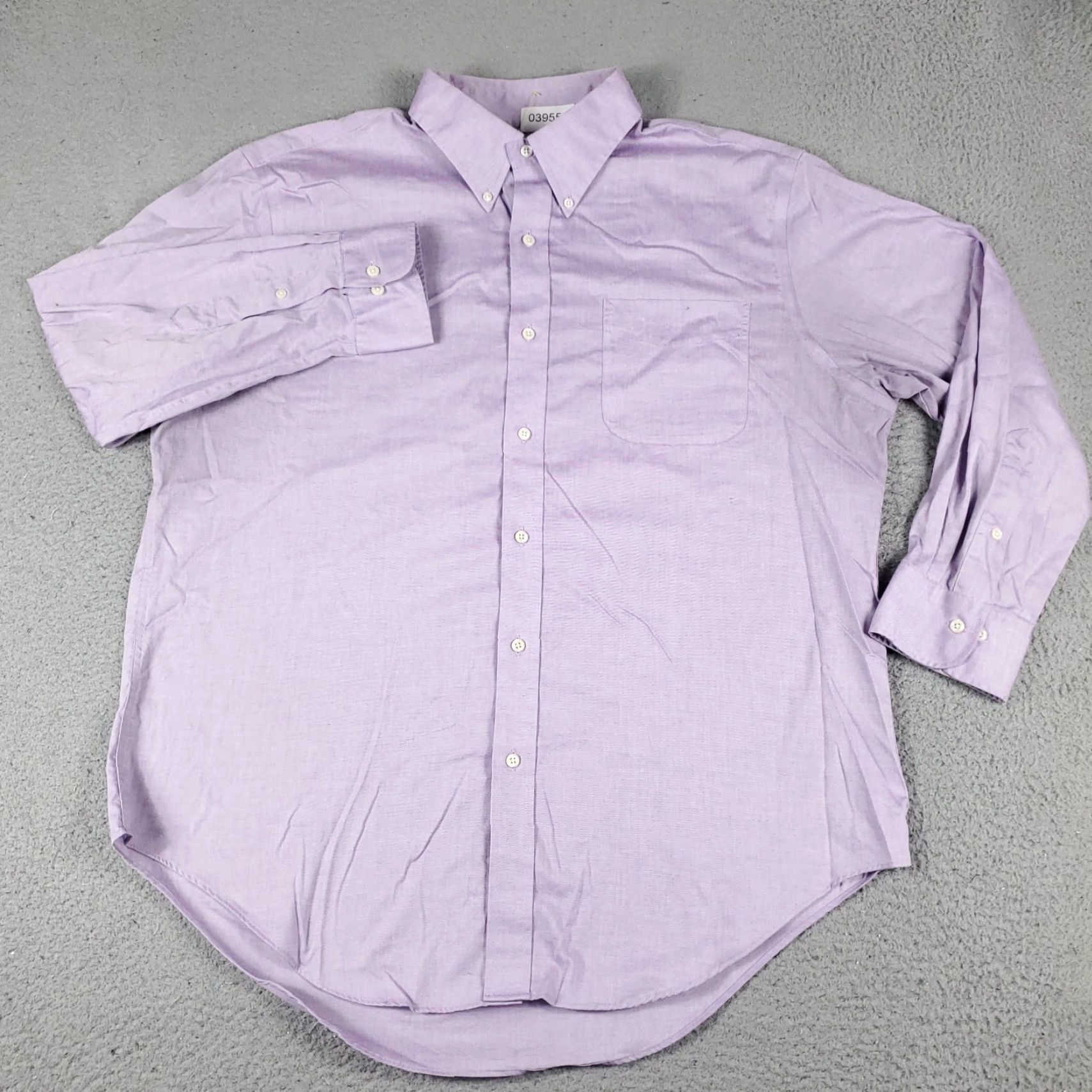Ralph Lauren Ralph Lauren Dress Shirt Mens 17 Purple Long Sleeve Button-Down Cotton Size 46R - 2 Thumbnail
