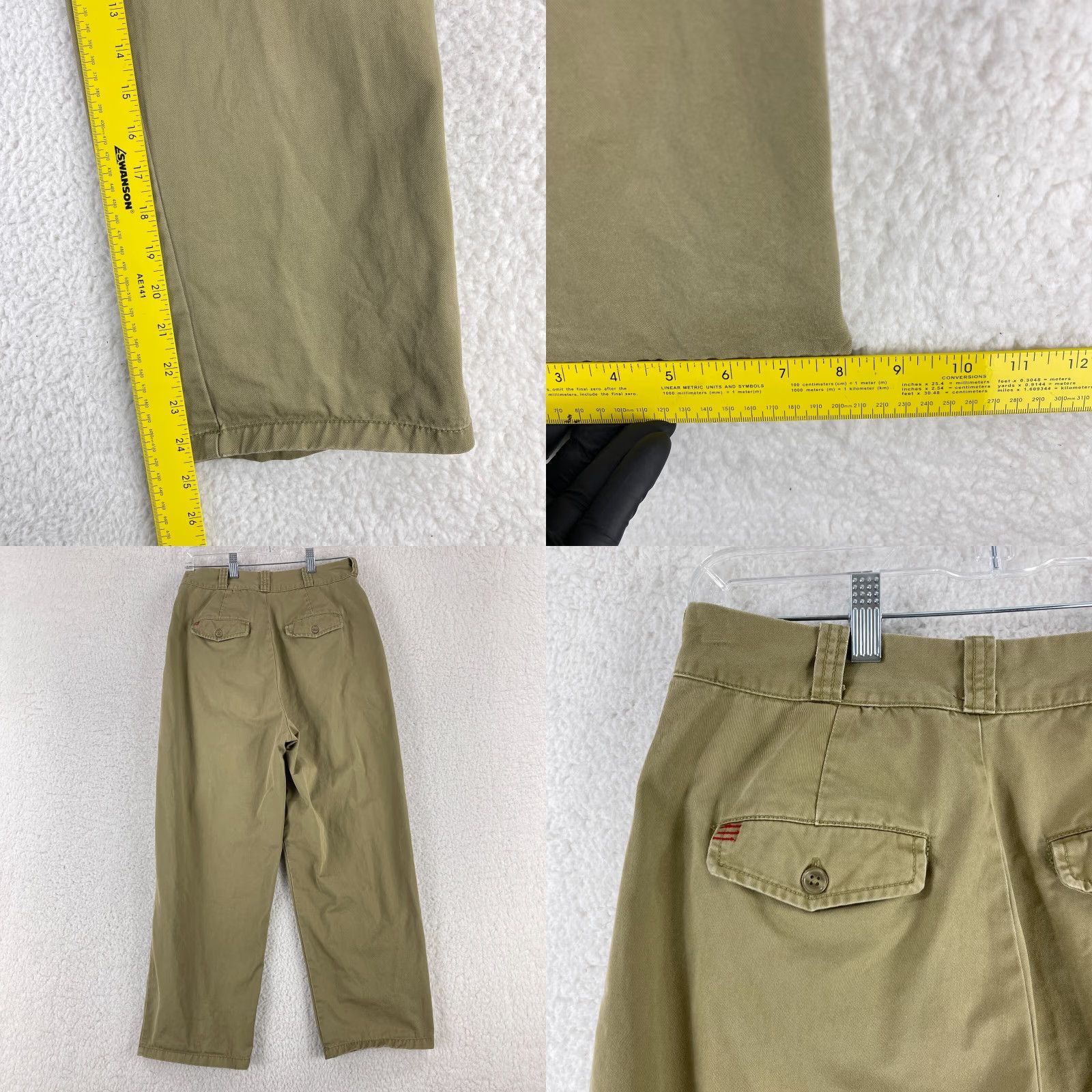 Urban Outfitters BDG Urban Outfitters Brown Khaki Chino Wide Leg High-Rise Pants Womens Size 4 Size 27" / US 4 / IT 40 - 9 Thumbnail