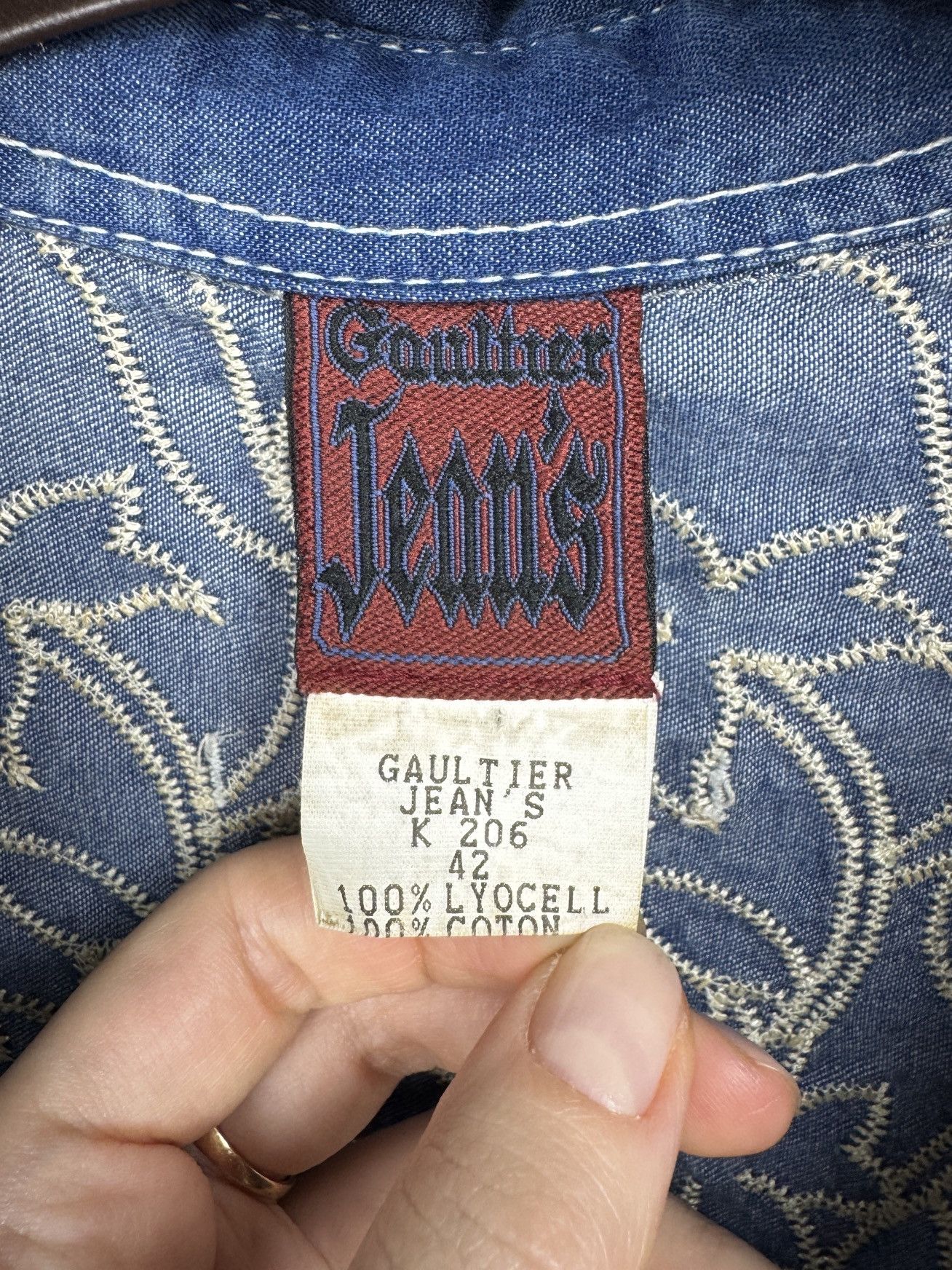Jean Paul Gaultier Jean Paul Gaultier Jeans vintage denim mesh ss shirt size 42 Size M / US 6-8 / IT 42-44 - 10 Thumbnail