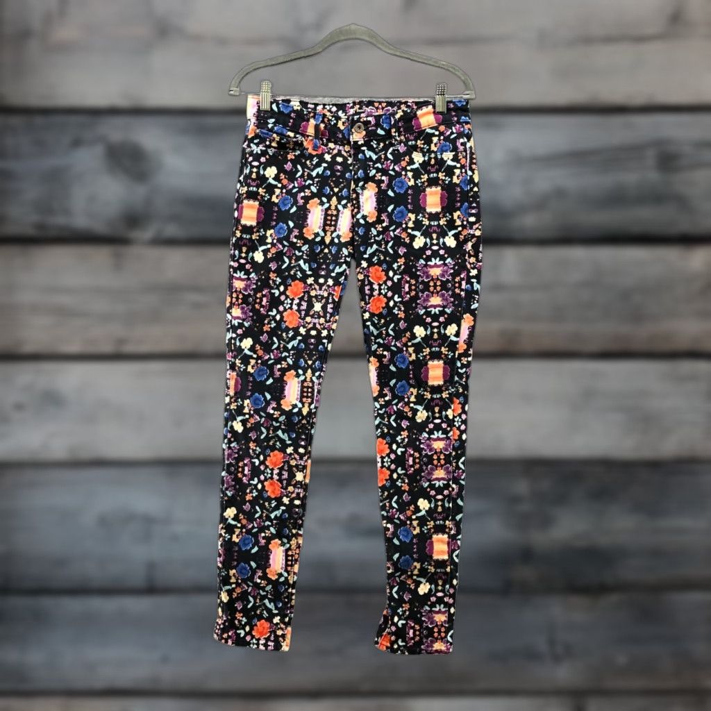 Levi's Levi's Demi Curve Skinny Jeans Women 27 Multicolor Floral Low Rise Denim Stretch Size 27" / US 4 / IT 40 - 1 Thumbnail