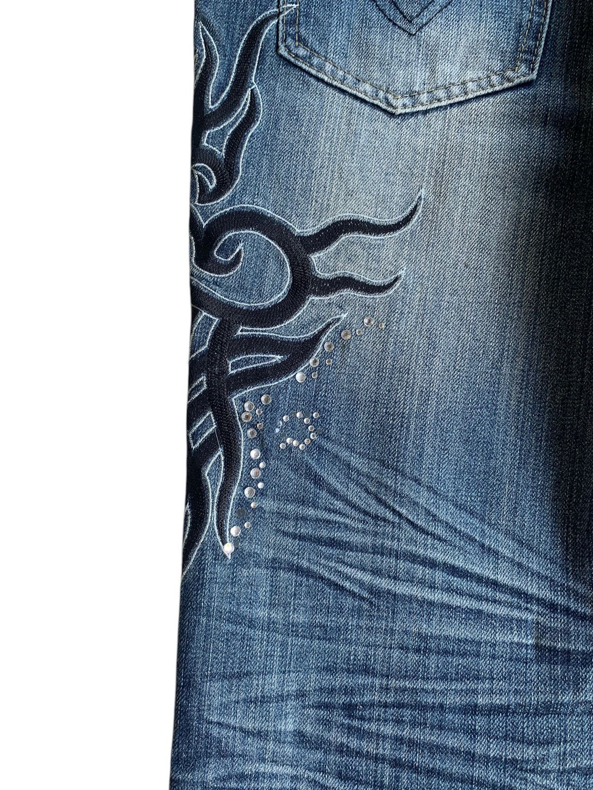 Black Crown Flared Rusty Mudmax Punk Style Denim