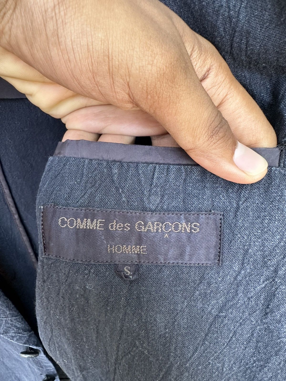 Comme des Garcons **grail**Vintage Comme Des Garcons Homme Faded Linen Jacket Size US S / EU 44-46 / 1 - 9 Thumbnail