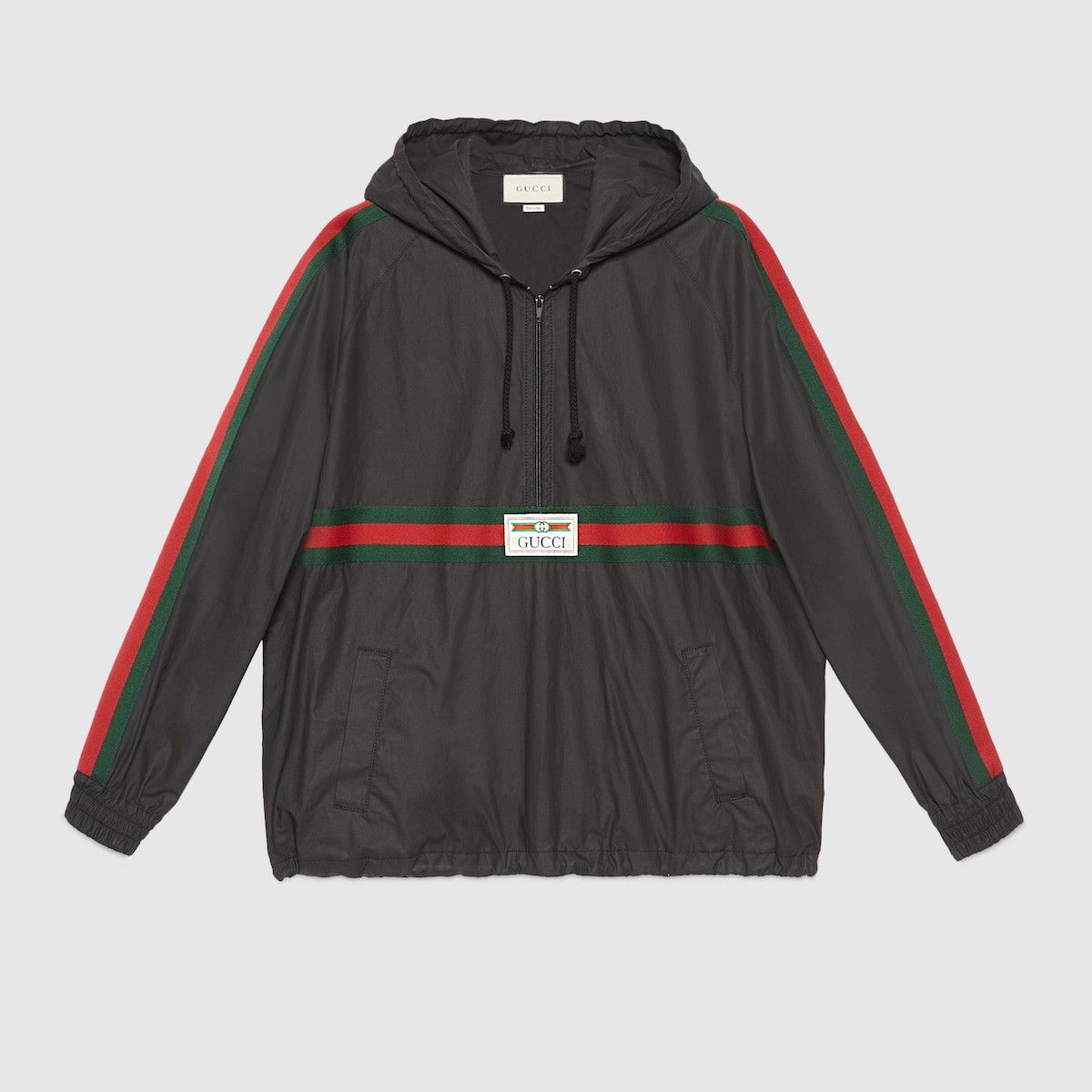 Gucci 48 M Gucci Coated Cotton Windbreaker Label Black Jacket Web Size US M / EU 48-50 / 2 - 1 Thumbnail