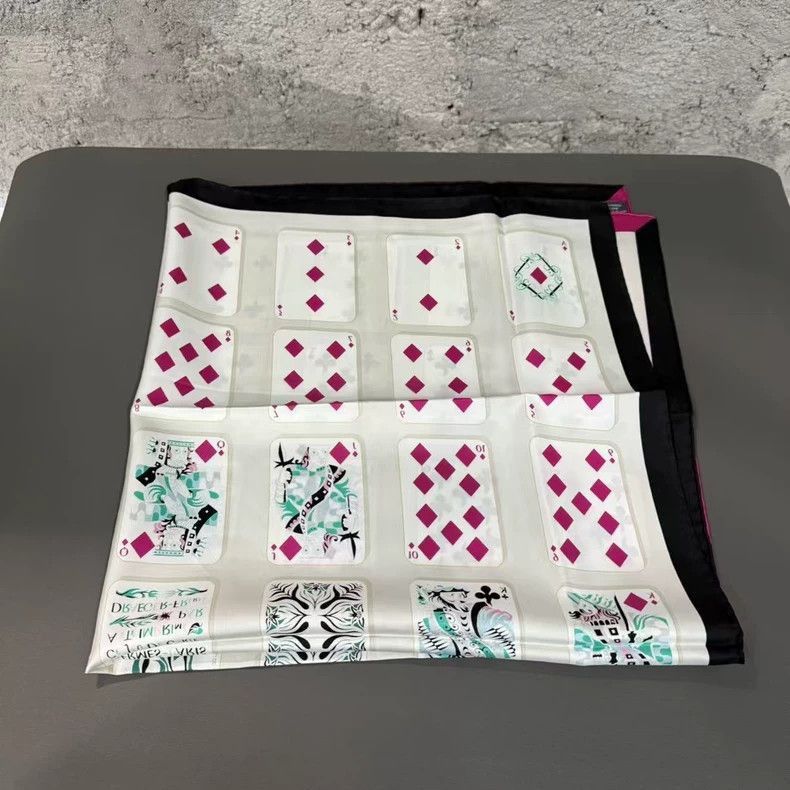 Hermes Hermes Scarves with Playing Card Design-2506 Size ONE SIZE - 4 Thumbnail