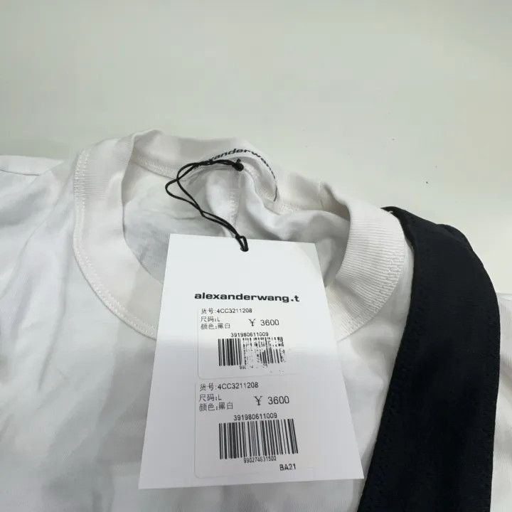 Alexander Wang Alexander Wang Short Sleeve Knotted Top in White - Size L / US 10 / IT 46 - 5 Thumbnail