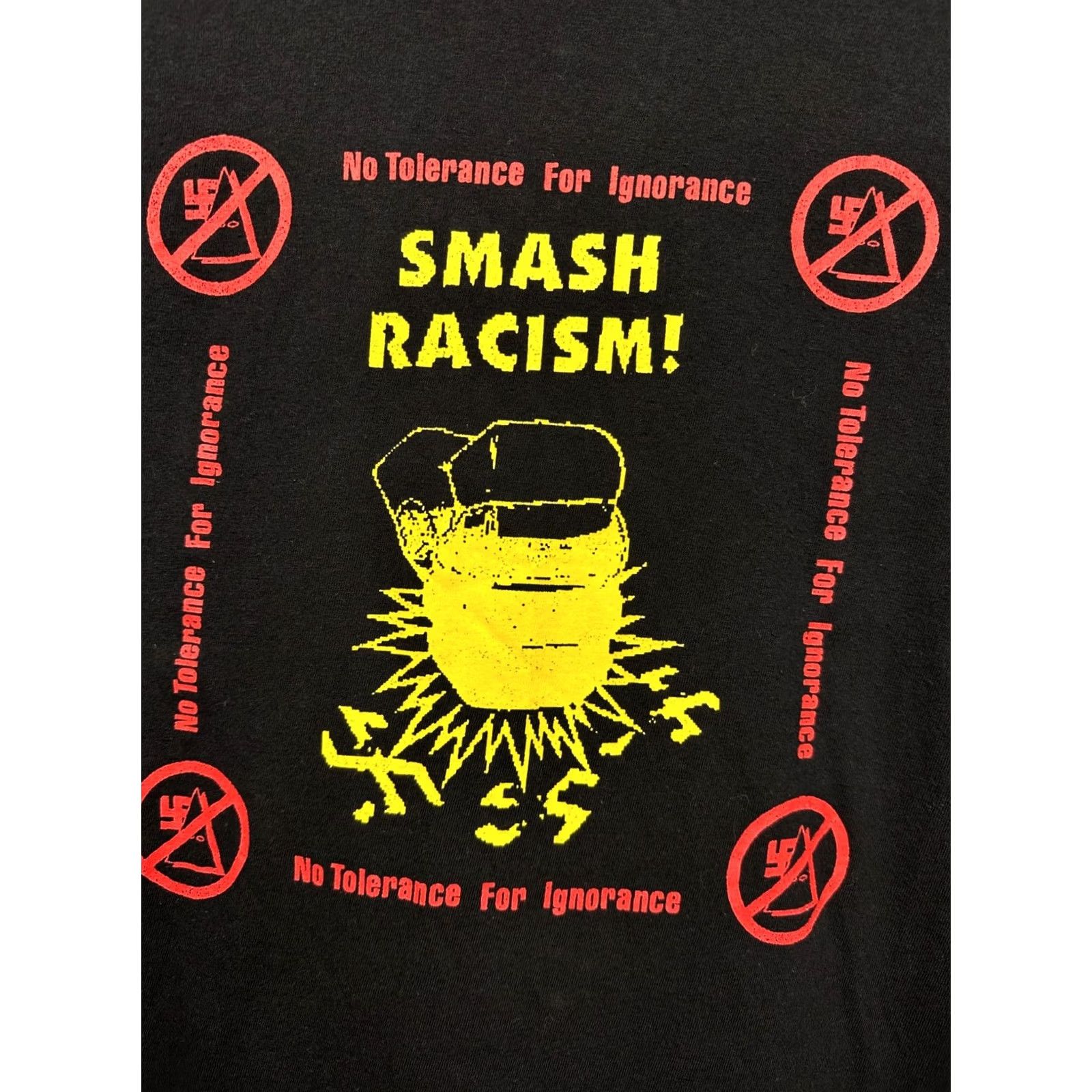 Obey OBEY SMASH RACISM No Tolerance For IGNORANCE Punk Anarchy T-Shirt Mens S Black Cotton Logo Vintage Size US S / EU 44-46 / 1 - 3 Thumbnail