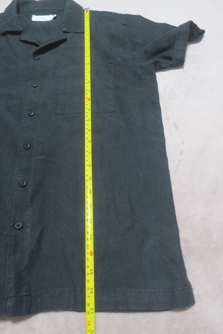 Onia Men's Black Linen Blend Camp Shirt Short Sleeve Size US S / EU 44-46 / 1 - 7 Thumbnail