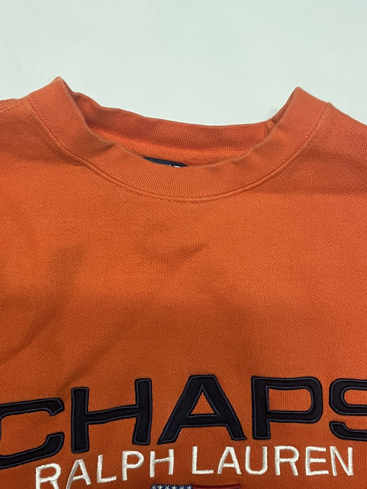 Polo Ralph Lauren × Vintage Vintage Ralph Lauren Orange Spellout Crewneck Sweatshirt L Size US L / EU 52-54 / 3 - 13 Thumbnail
