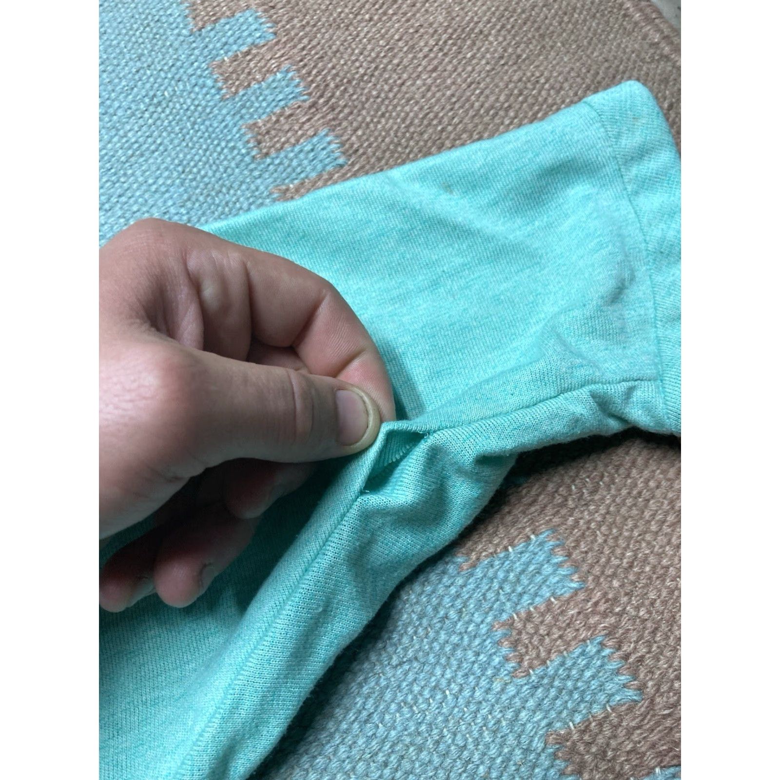 Vintage VINTAGE 70s T-Shirt Cotton Light Blue Boxy Half Sleeve XL Men | 70s Theme, Distressed, Soft Thin Size US XL / EU 56 / 4 - 6 Thumbnail