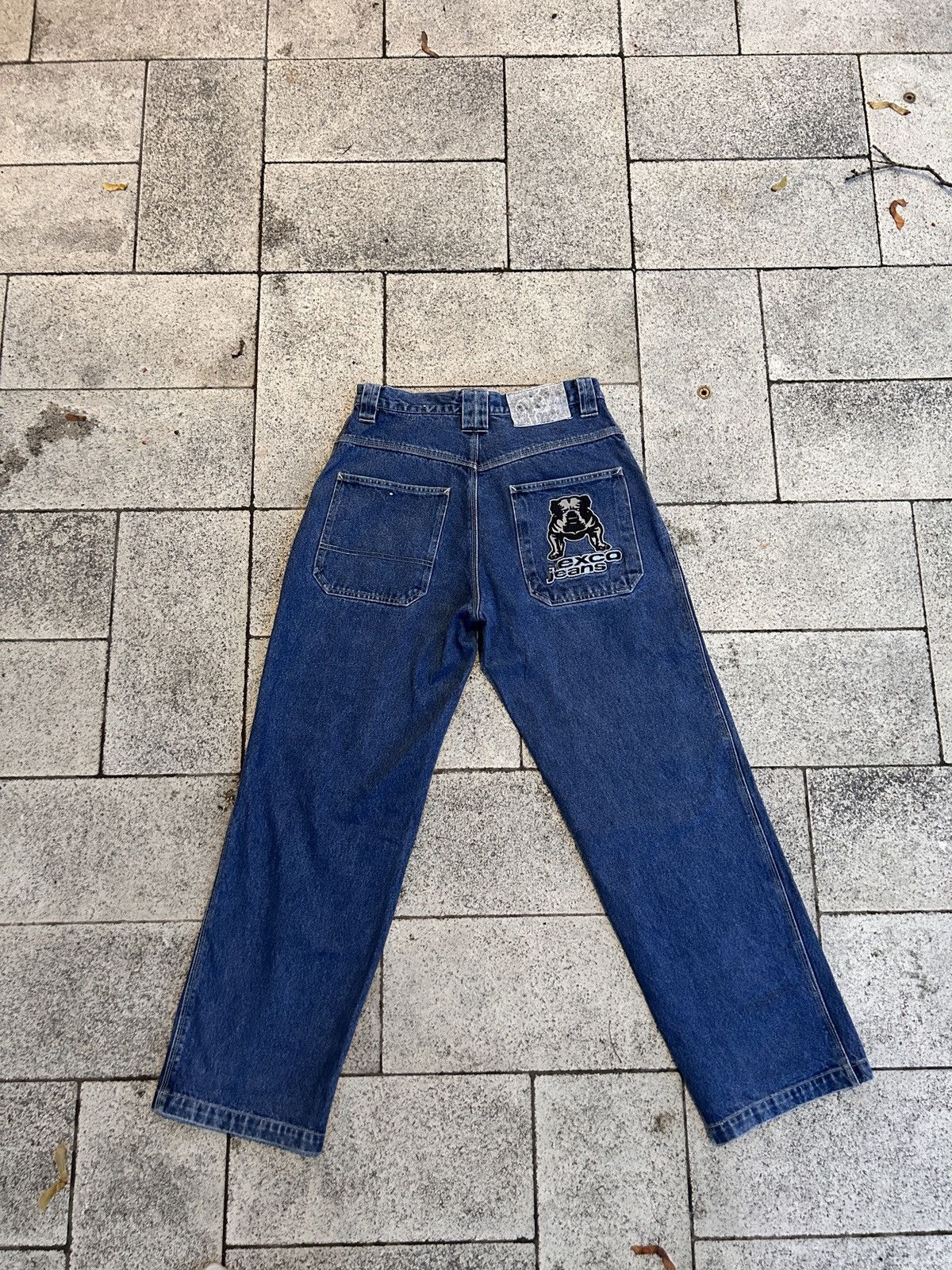 Vintage Y2K Exco Jeans Baggy Pitbull Embroidered Design (30x32 inch) Size US 30 / EU 46 - 2 Thumbnail