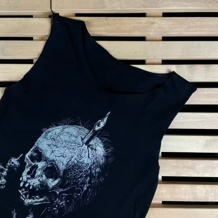 Band Tees × Vintage Mens Vintage T Shirt Sleeveless Skull Size S Size US S / EU 44-46 / 1 - 2 Thumbnail