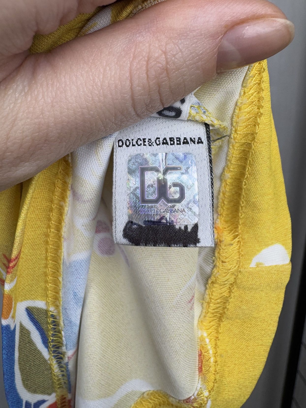 Dolce & Gabbana DOLCE & GABBANA Yellow Floral Top With Gold Chain Straps Y2k Size M / US 6-8 / IT 42-44 - 9 Thumbnail