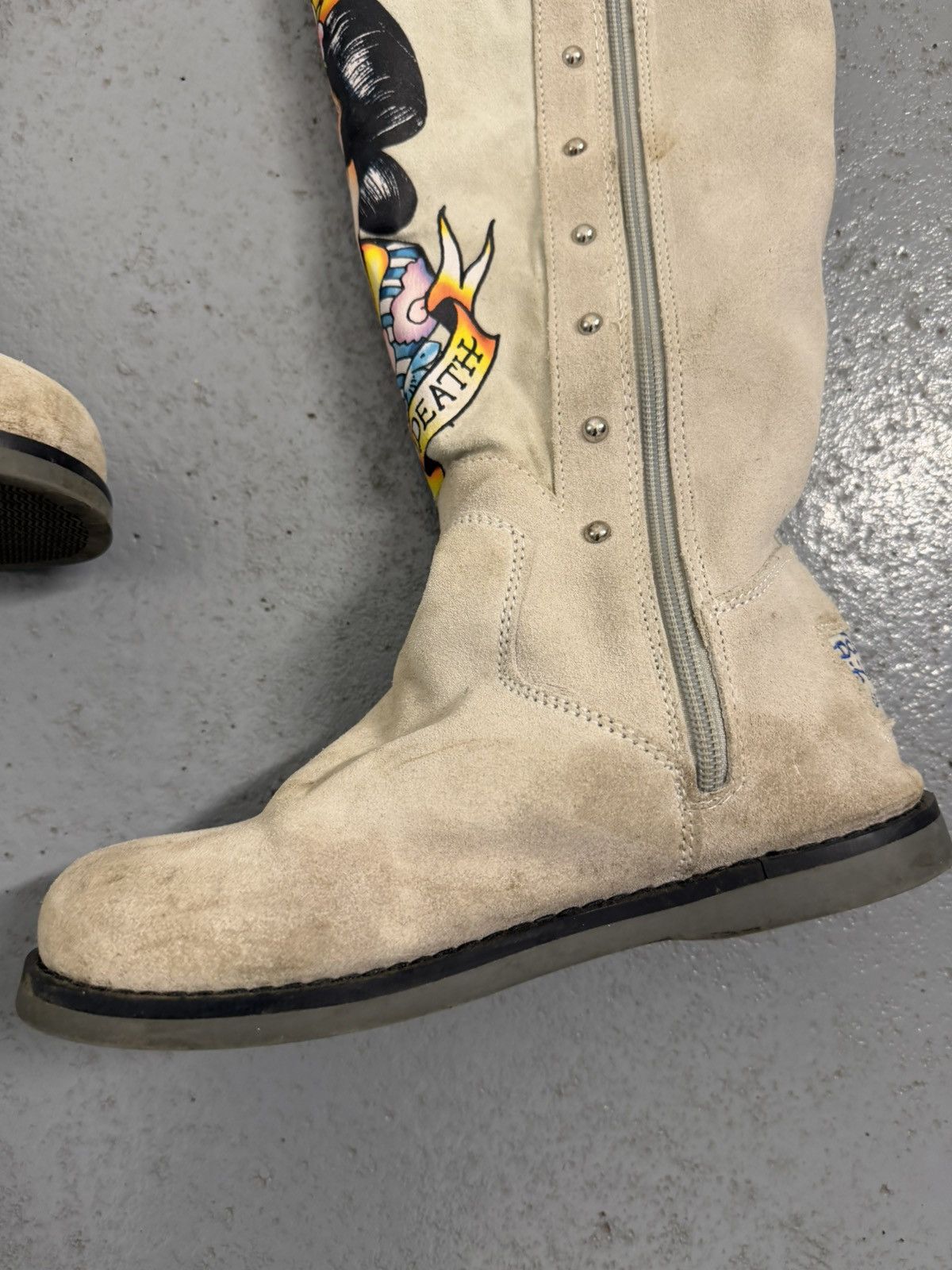 Ed Hardy Ed Hardy Geesha Metal Rivets Fur Insulated Sneakers Size US 9 / IT 39 - 12 Thumbnail
