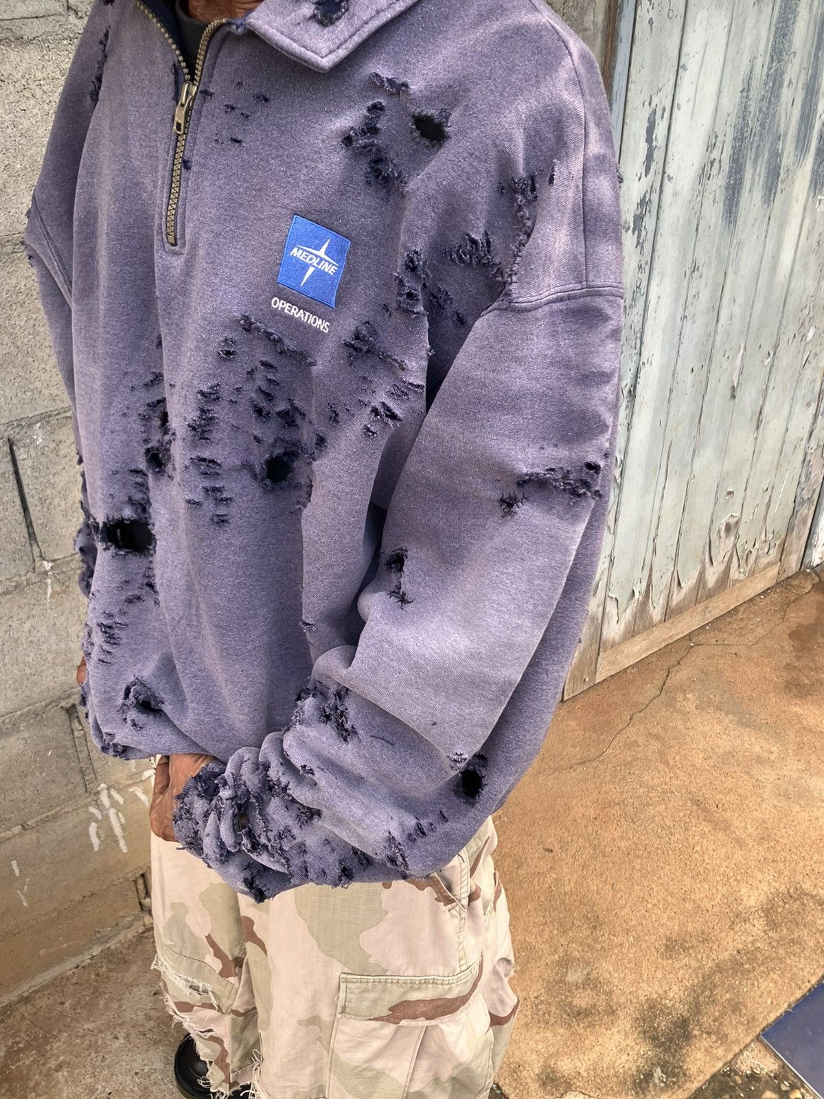 StraightFaded Hoodie faded & destroy.🔪 Size US L / EU 52-54 / 3 - 10 Thumbnail