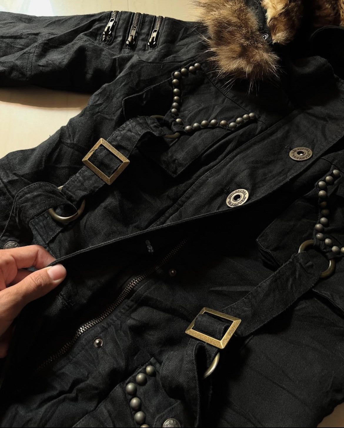 If Six Was Nine × Japanese Brand Vintage D.I.A Fur Racoon Parka Jacket Detachable Hood Size US L / EU 52-54 / 3 - 7 Thumbnail