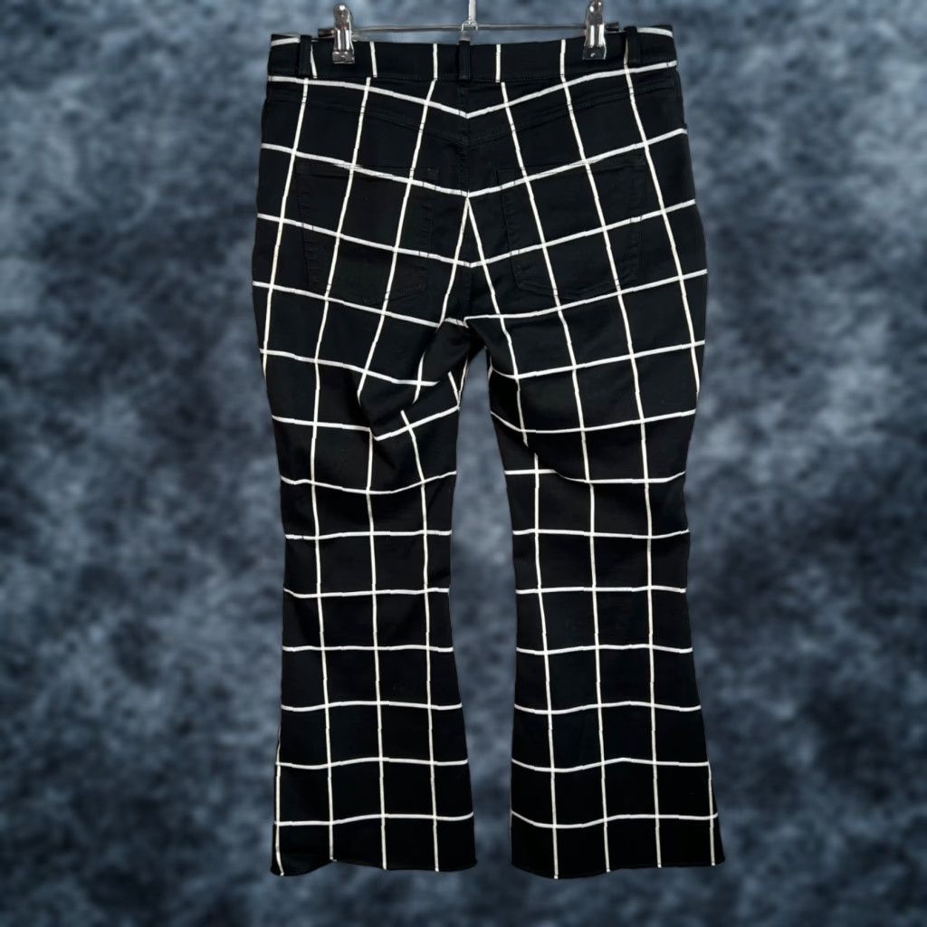 Vintage VINTAGE Marques Almeida Trousers Adult Womens Size 10 Black & White Checkered Pattern Flared Inseam 26in Womens Size ONE SIZE - 1 Thumbnail