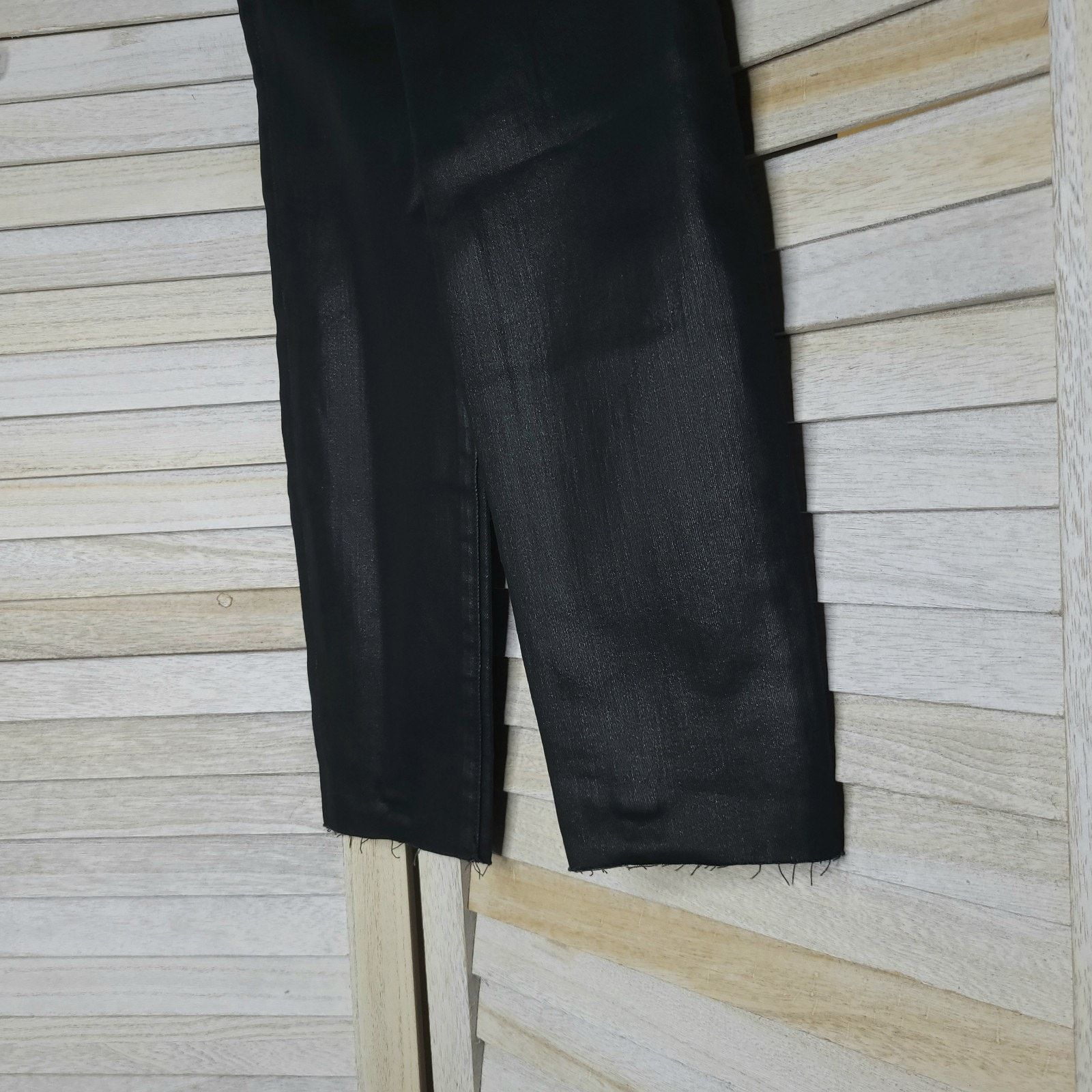 Anthropologie NWT JOE’s Coated High Rise Skinny Jeans 26 Charlie raw hem Size 26" / US 2 / IT 38 - 8 Thumbnail