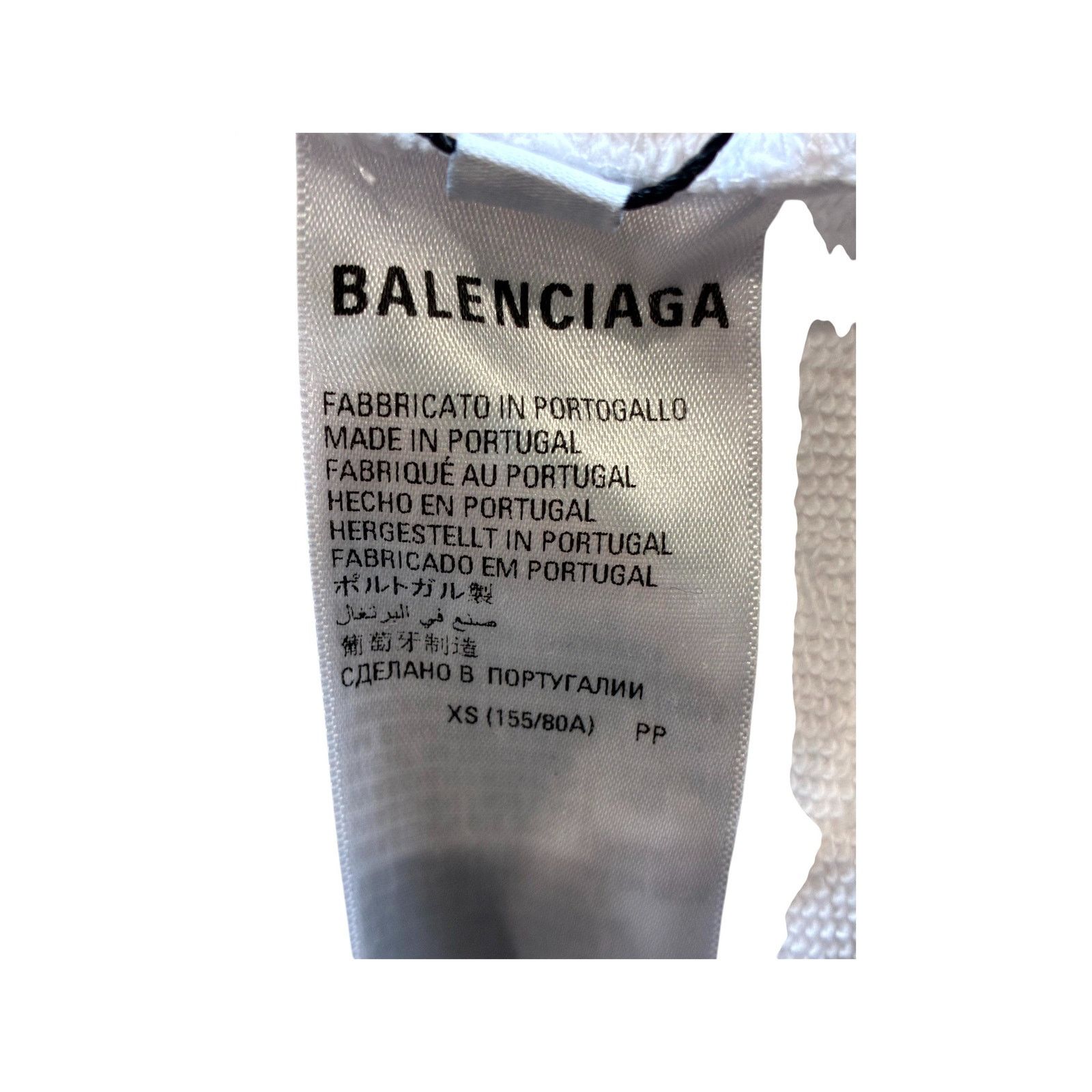 Balenciaga Balenciaga Crackle Logo White & Black Hoodie Size US XS / EU 42 / 0 - 4 Thumbnail