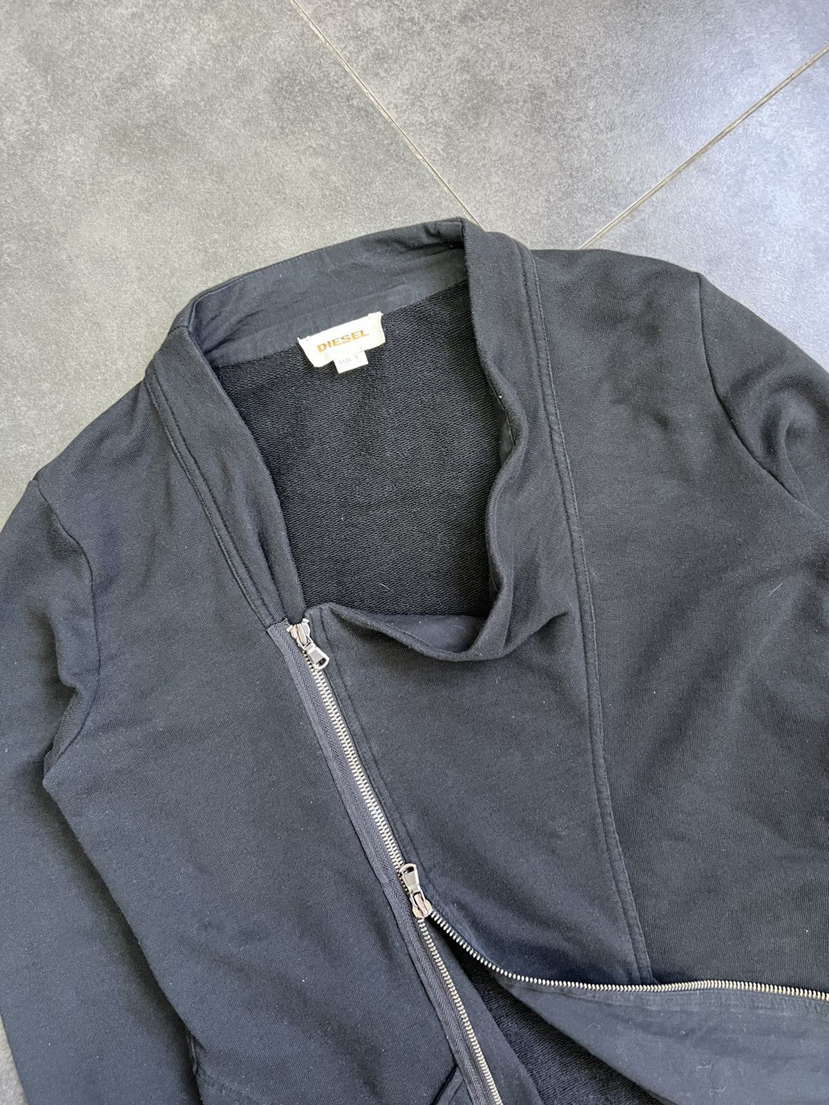 Diesel × Vintage Rick Owens style Diesel asymmetrical zip hoodie vintage Size S / US 4 / IT 40 - 5 Thumbnail