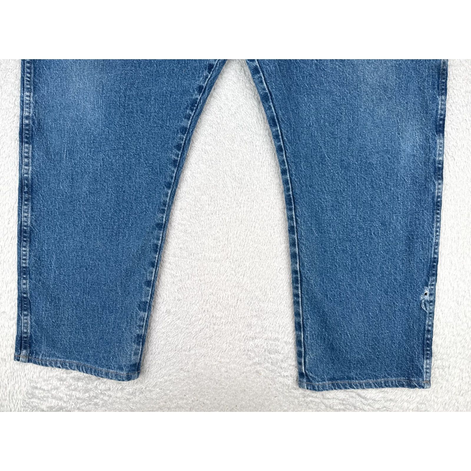 Wrangler Wrangler jeans Mens 50x30 Blue Denim Straight Leg Comfort Waist Cotton Blend Size US 34 / EU 50 - 2 Thumbnail