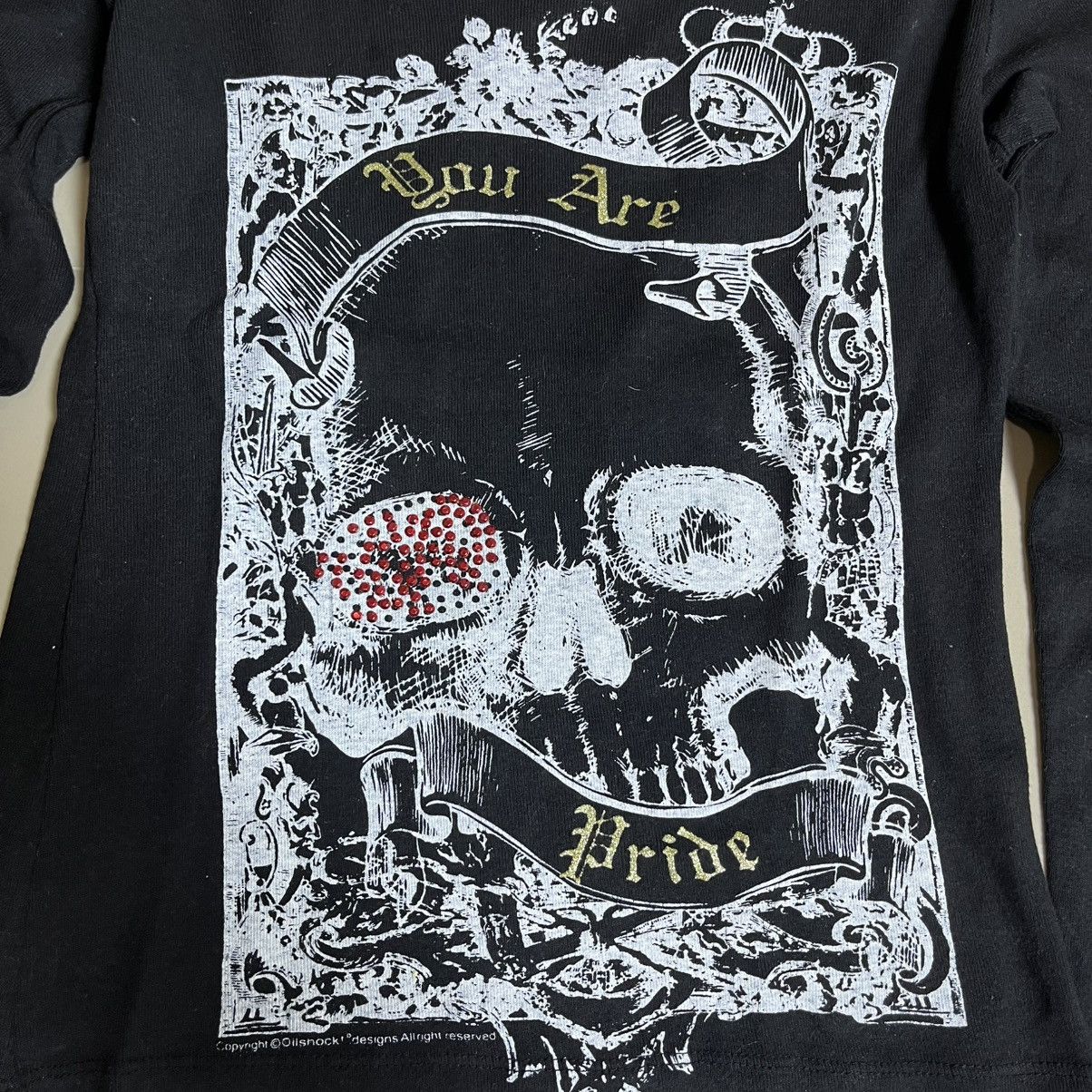 Hysteric Glamour H.He Gothic Angel Skull Rhinestone LS Tee If6was9 LGB style Size US M / EU 48-50 / 2 - 2 Thumbnail